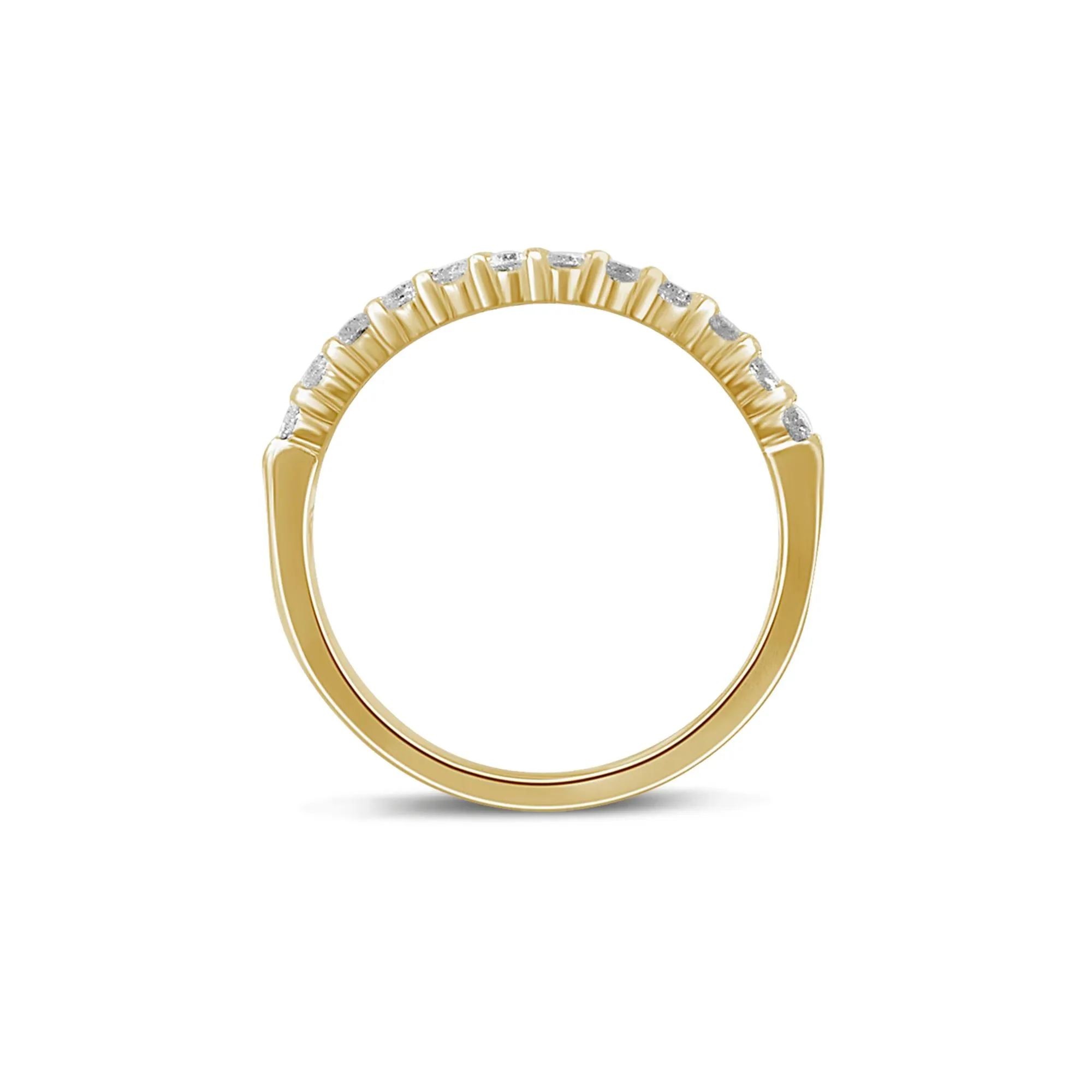 1/3 CT. Tw. Diamond Anniversary Band Ring 10K Yellow Gold Size 7 - Image 2