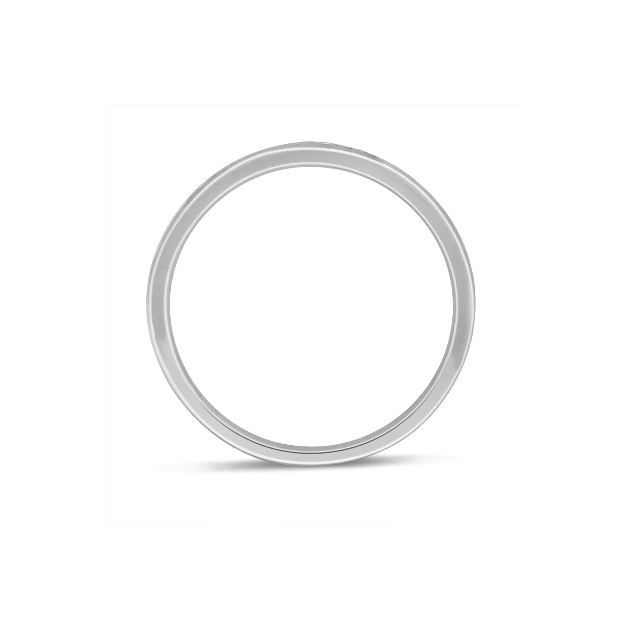 1/7 CT. Tw. Channel-Set Diamond Wedding Band Ring 10K White Gold Round Brilliant Cut Size 6.5 - Image 2