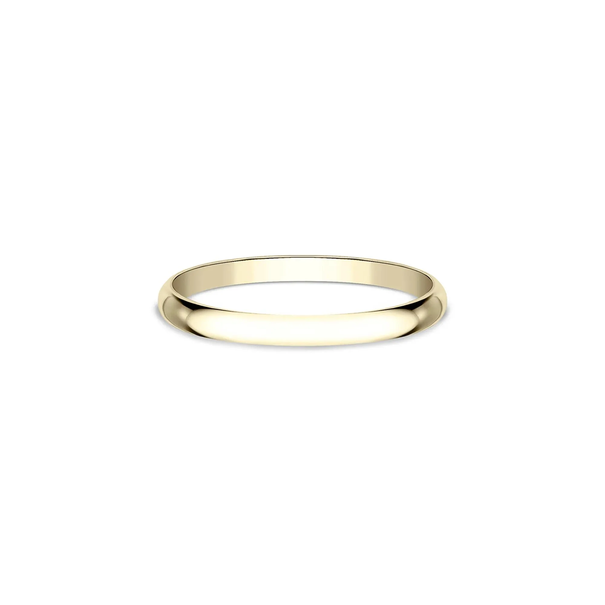 Thin Wedding Band Ring 14K Yellow Gold Size 6 1mm