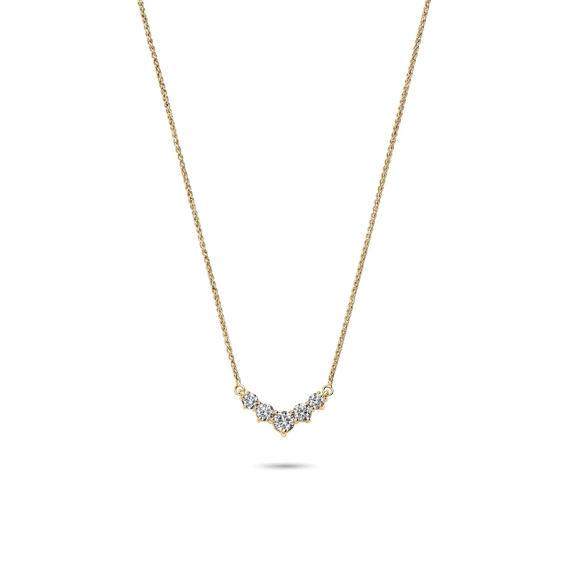 1 CT. Tw. Diamond Necklace 14K Yellow Gold Size 17.5"