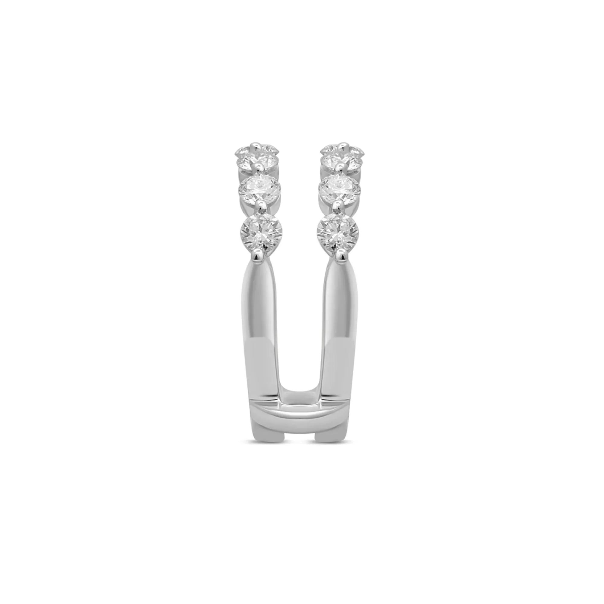 1/2 CT. Tw. Lab Grown Diamond Ring Enhancer 14K White Gold Size 6 - Image 3