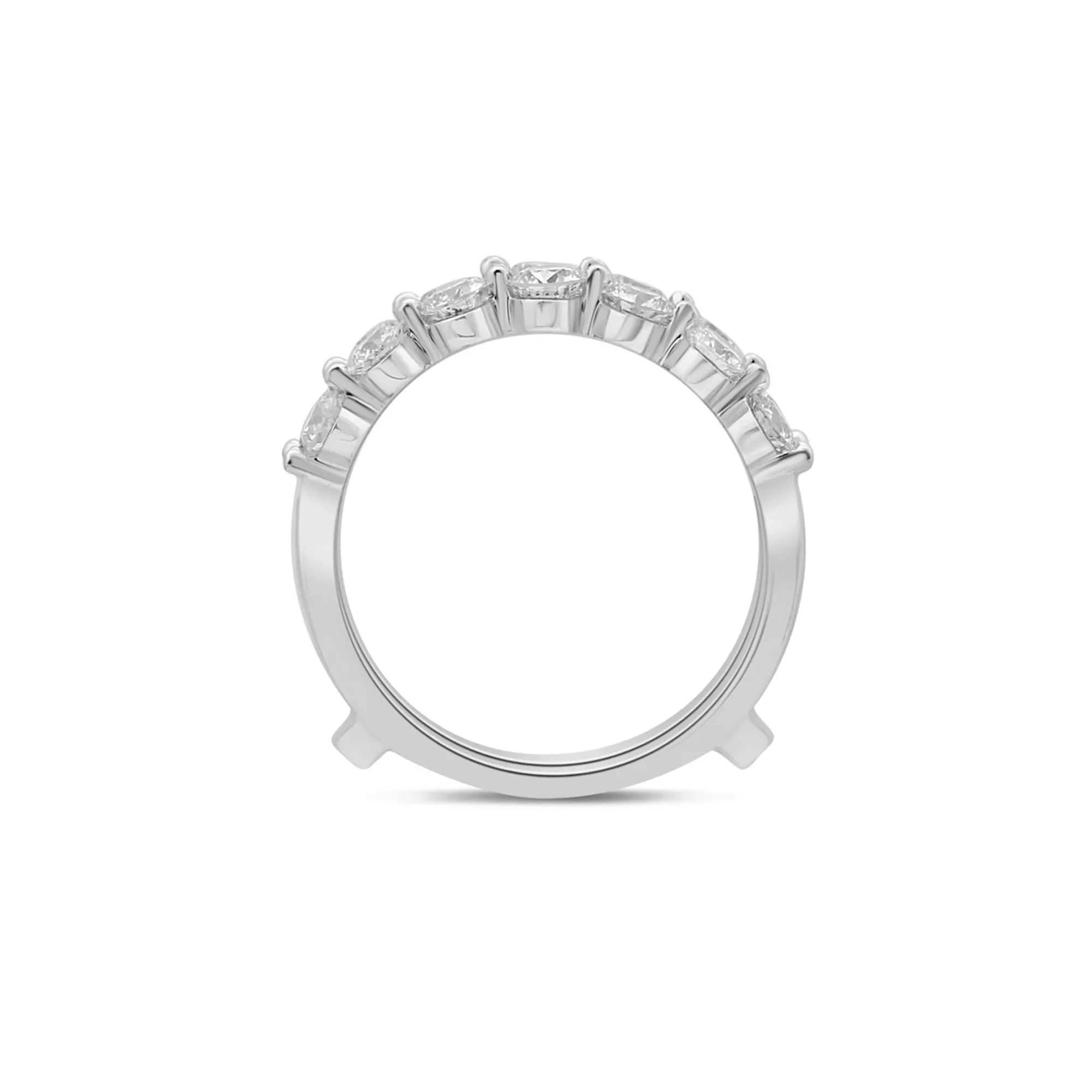 1/2 CT. Tw. Lab Grown Diamond Ring Enhancer 14K White Gold Size 7 - Image 2