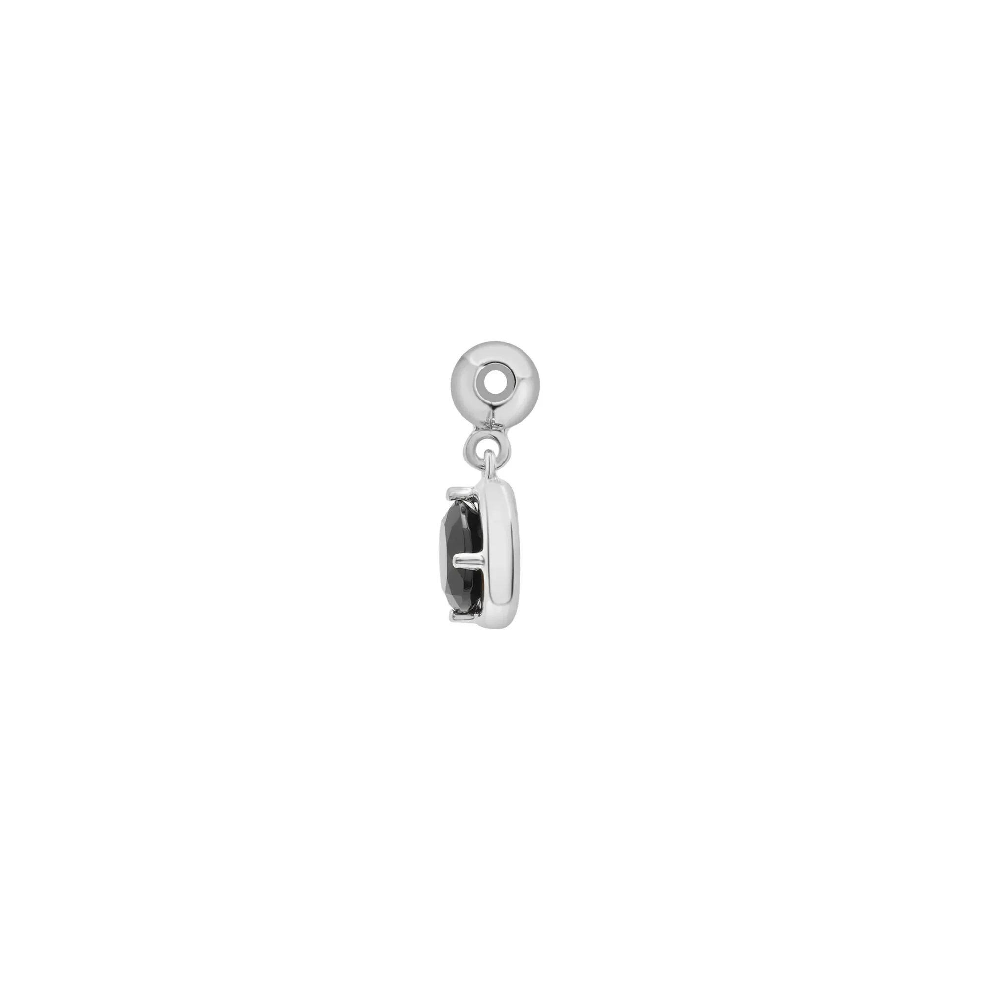 Onyx Bead Charm .925 Sterling Silver White Size 12.00mm - Image 6