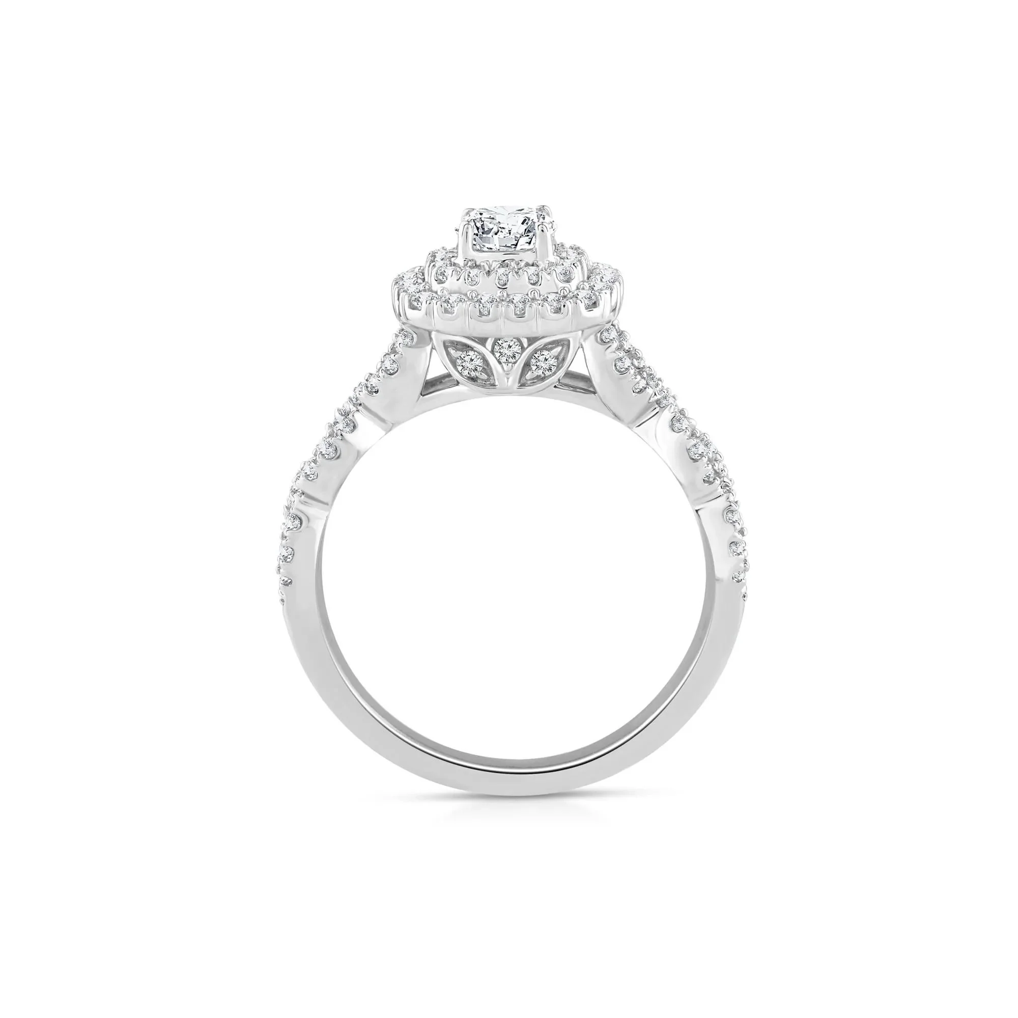 1 CT. Tw. Lab Grown Diamond Engagement Ring 10K White Gold Round Brilliant Cut Size 6.5 1mm - Image 2