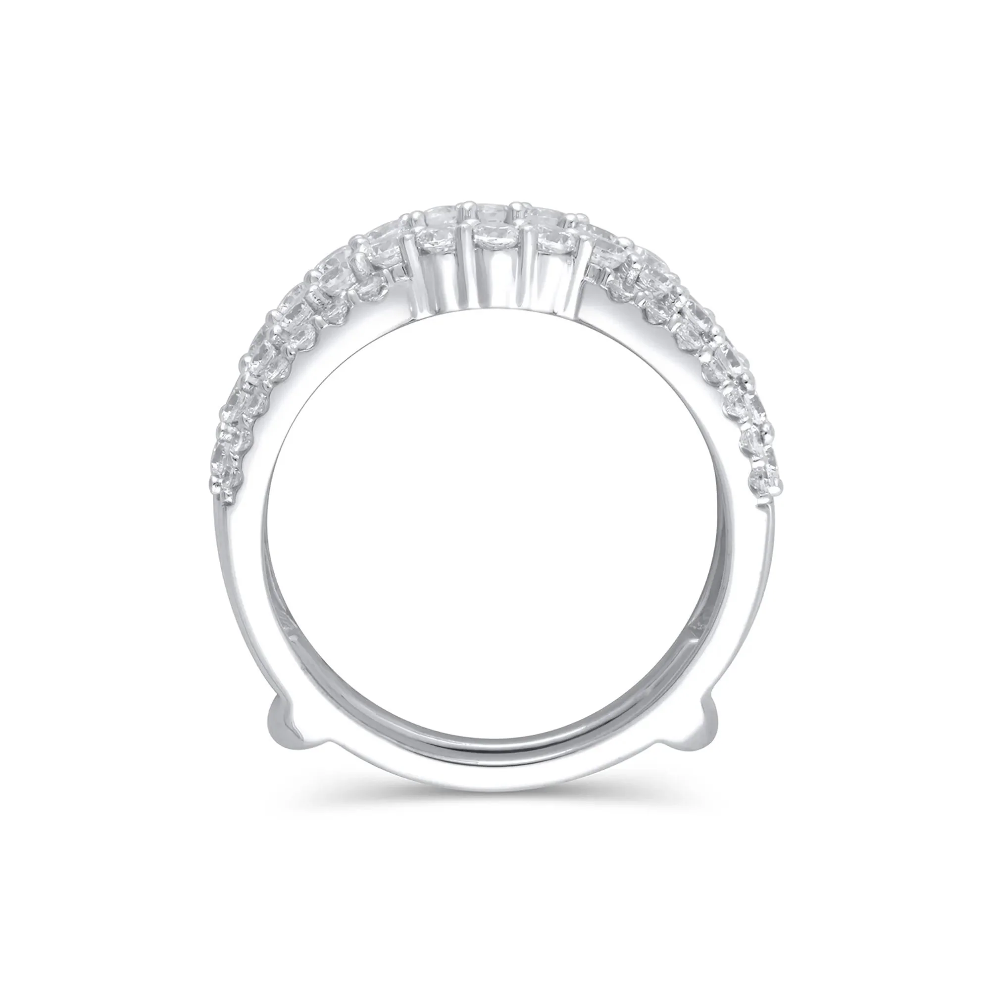 1/4 CT. Tw. Lab Grown Diamond Ring Enhancer 14K White Gold Round Brilliant Cut Size 8.5 - Image 2