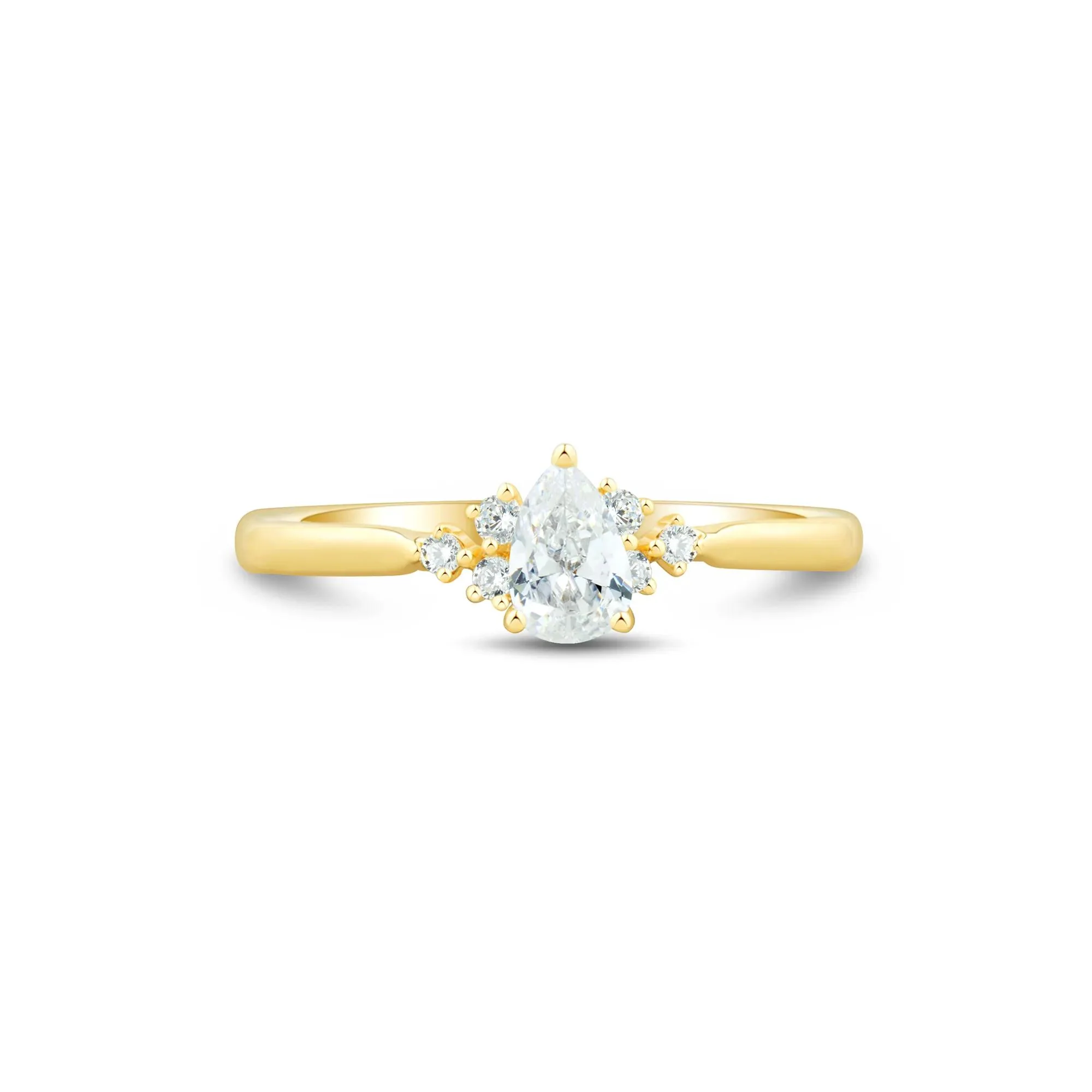 3/8 CT. Tw. Lab Grown Diamond Promise Ring 10K Yellow Gold Size 9 1mm