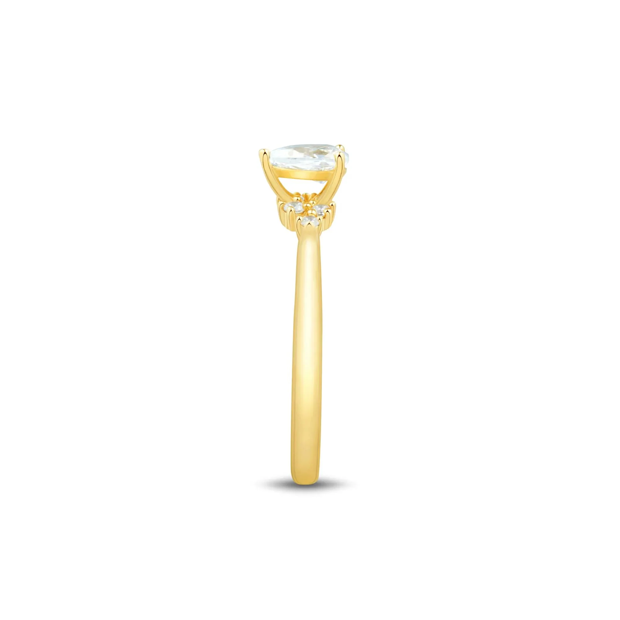 3/8 CT. Tw. Lab Grown Diamond Promise Ring 10K Yellow Gold Size 9 1mm - Image 3