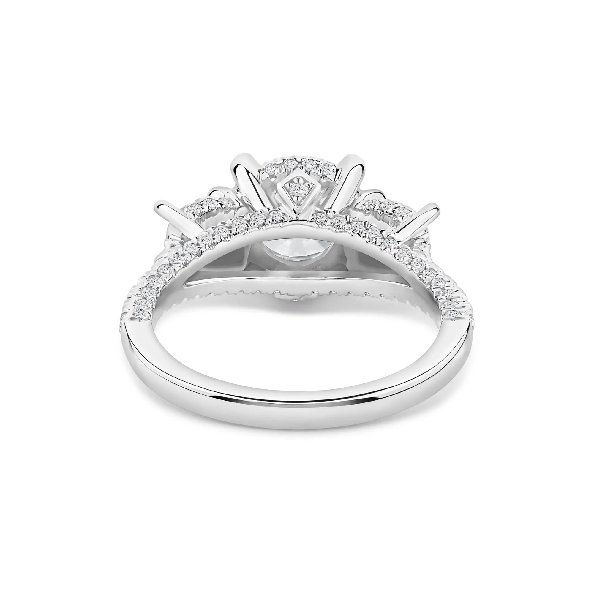 2 3/4 CT. Tw. Lab Grown Diamond Engagement Ring 10K White Gold Round Brilliant Cut Size 8 2mm - Image 4