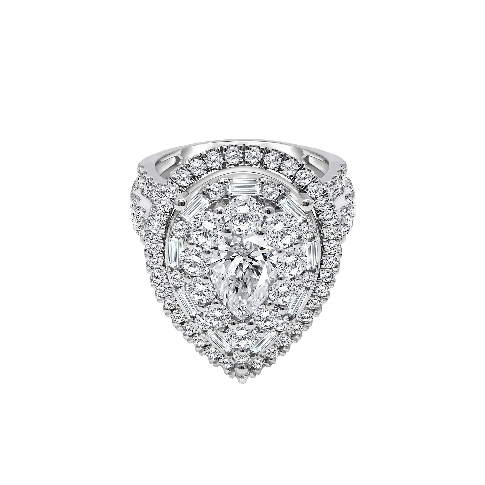 5 CT. Tw. Lab Grown Diamond Composite Ring 10K White Gold Size 9