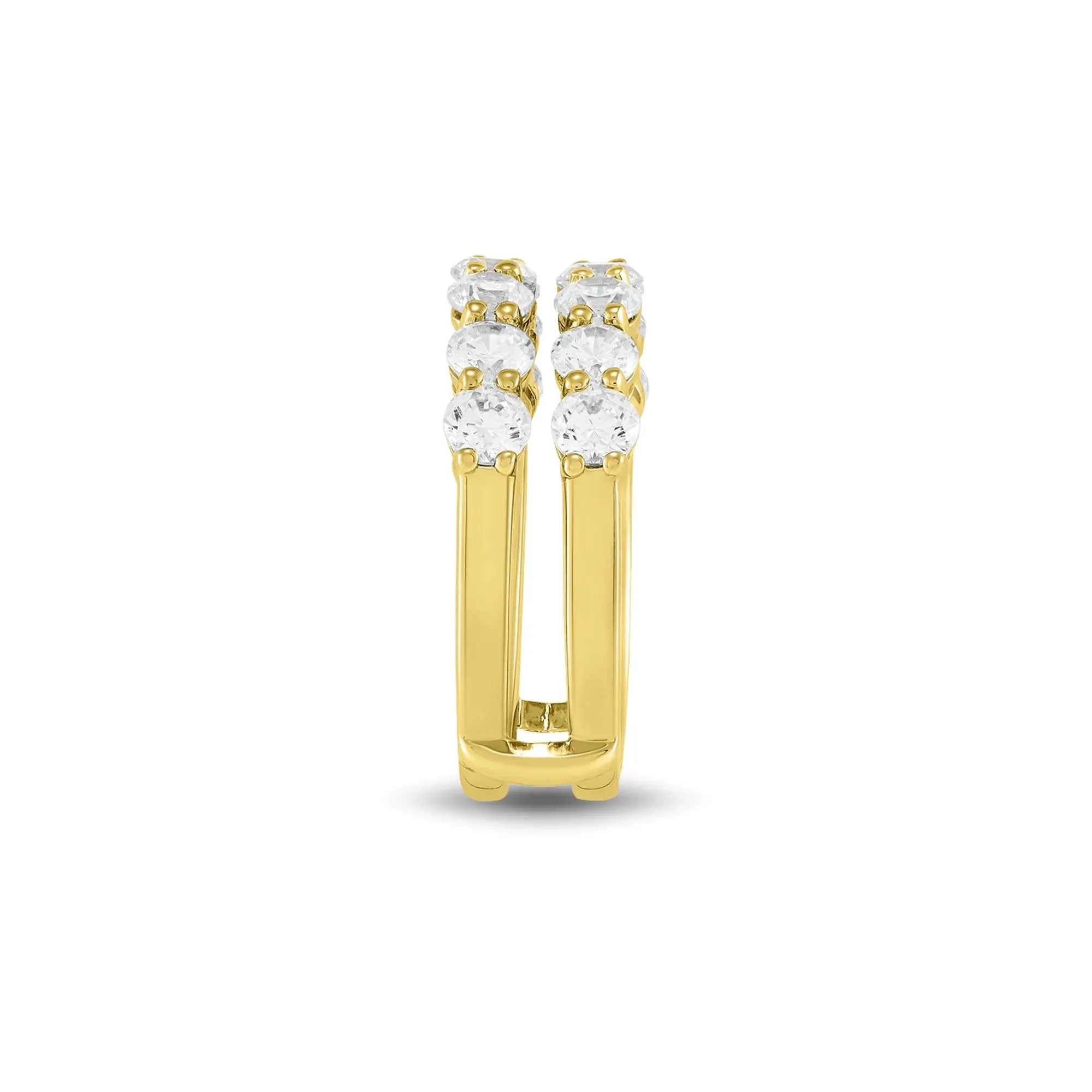 2 CT. Tw. Lab Grown Diamond Ring Enhancer 14K Yellow Gold Round Brilliant Cut Size 8.5 1mm - Image 3