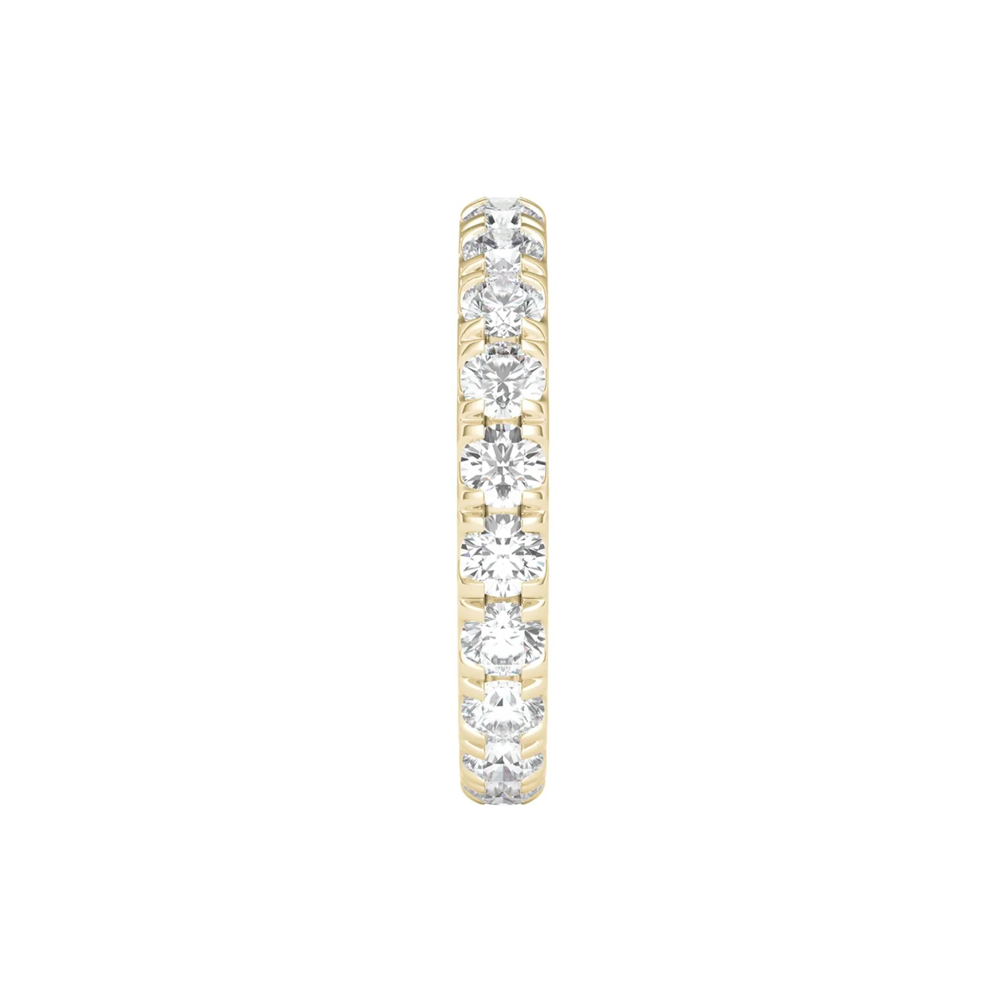 2 CT. Tw. Lab Grown Diamond Comfort Fit Eternity Band Ring 14K Yellow Gold Round Brilliant Cut Size 9 2mm - Image 3