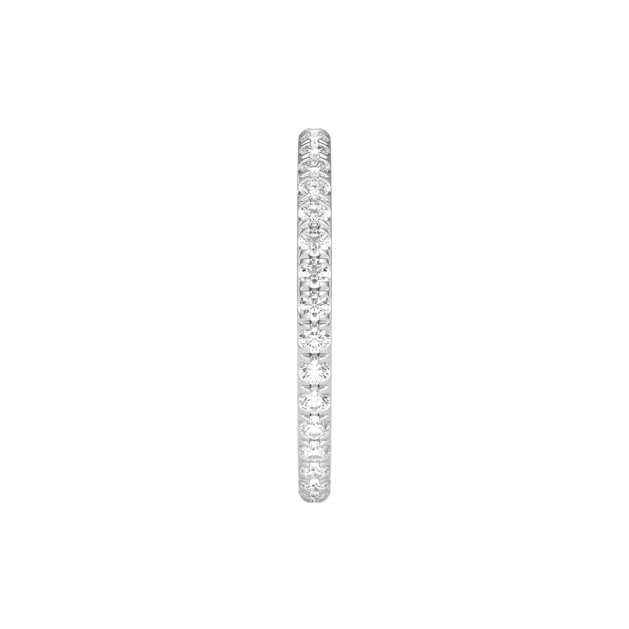 1/2 CT. Tw. Lab Grown Diamond Comfort Fit Eternity Band Ring Platinum Round Brilliant Cut White Size 6.5 2mm - Image 3