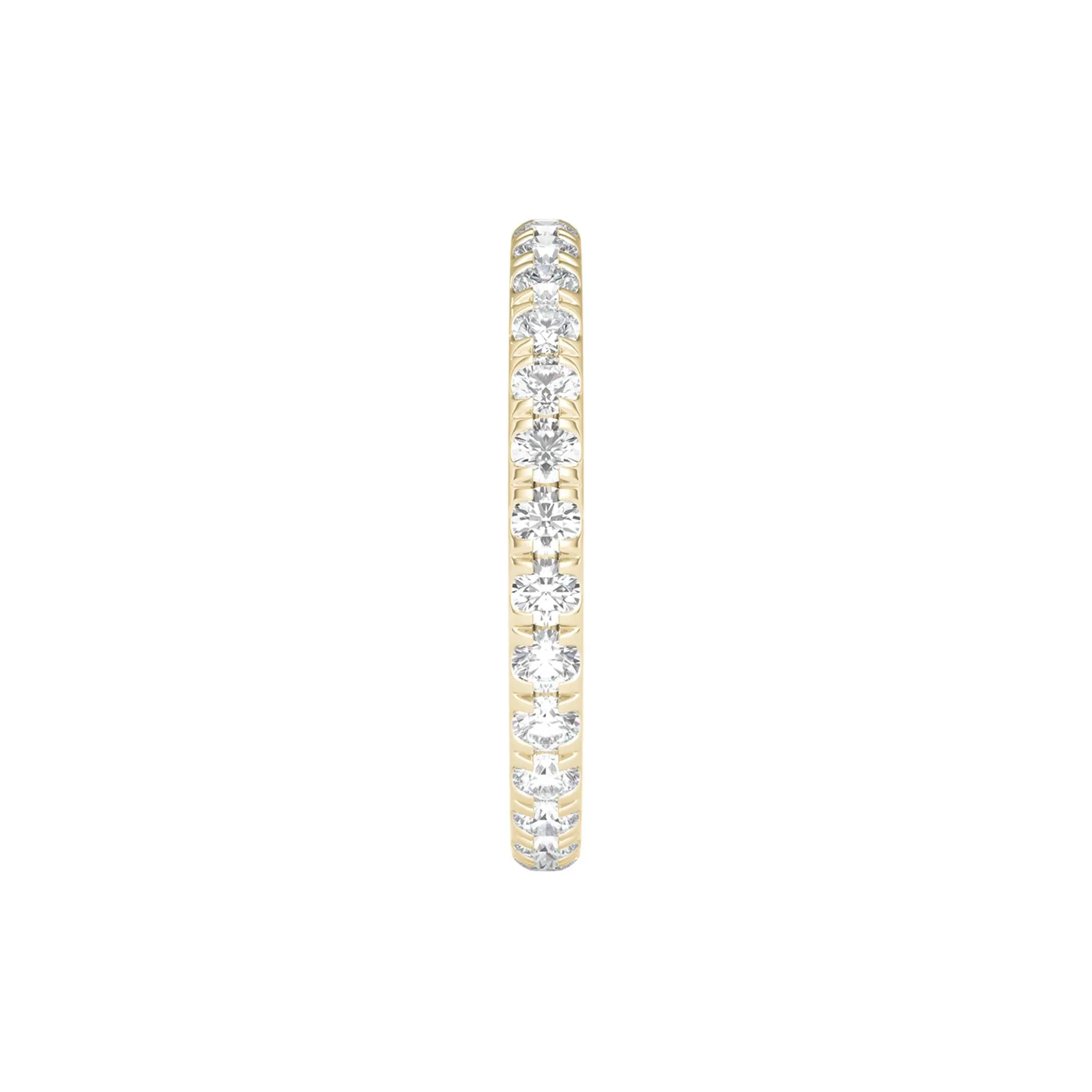 1 CT. Tw. Lab Grown Diamond Comfort Fit Eternity Band Ring 14K Yellow Gold Round Brilliant Cut Size 8 2mm - Image 3
