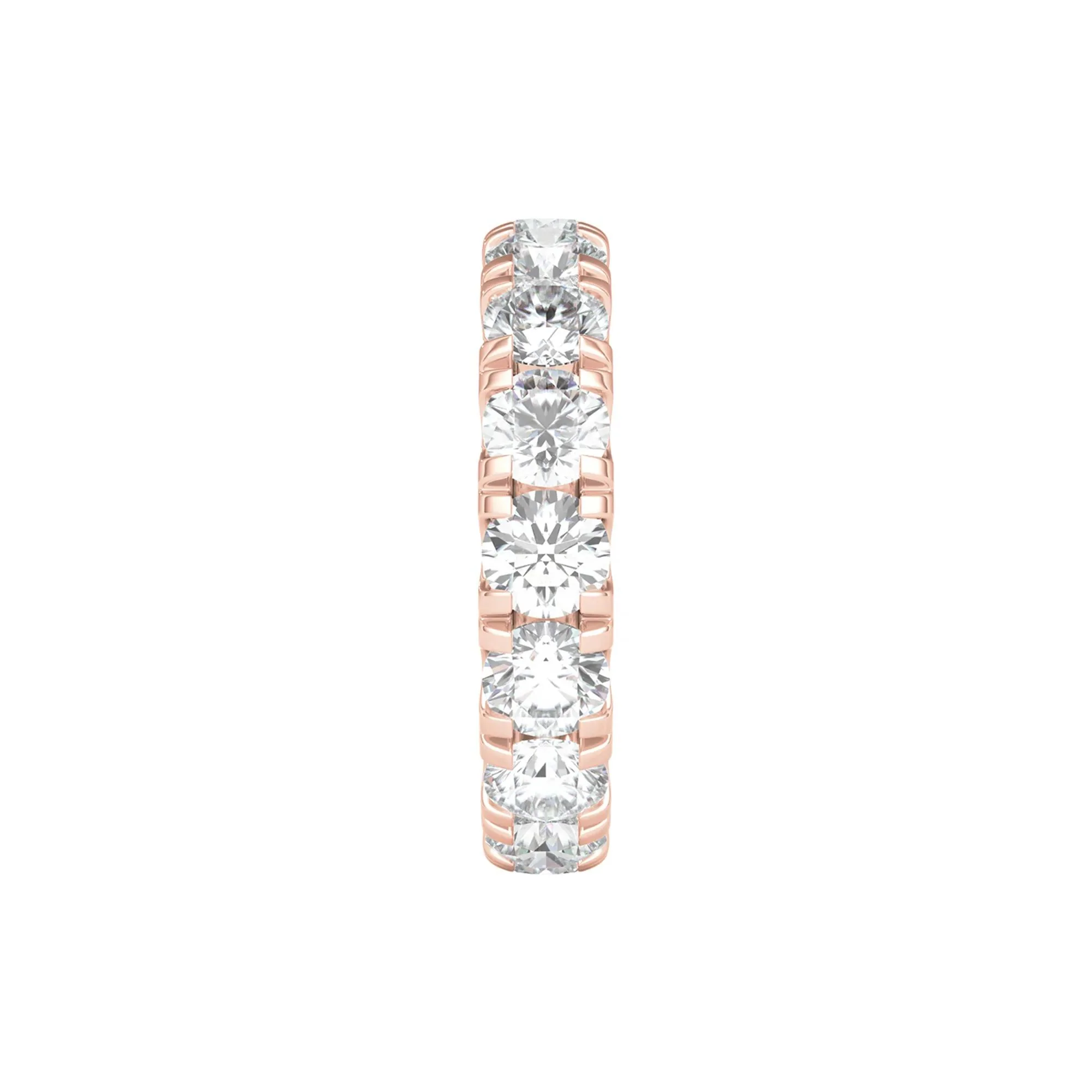 5 CT. Tw. Lab Grown Diamond Comfort Fit Eternity Band Ring 14K Rose Gold Round Brilliant Cut Size 4.5 2mm - Image 3