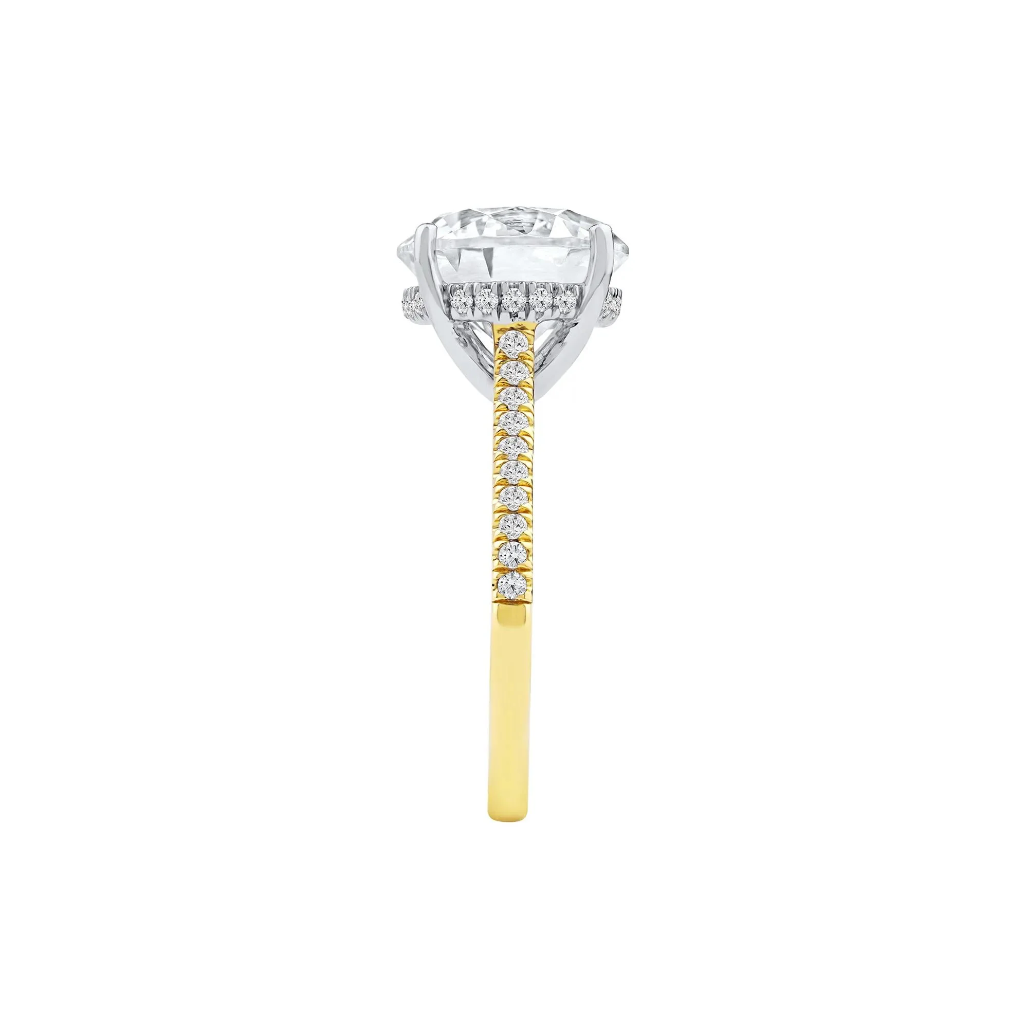 5 1/3 CT. Tw. Lab Grown Diamond Round Engagement Ring 14K Yellow Gold Round Brilliant Cut Size 7.5 2mm - Image 3