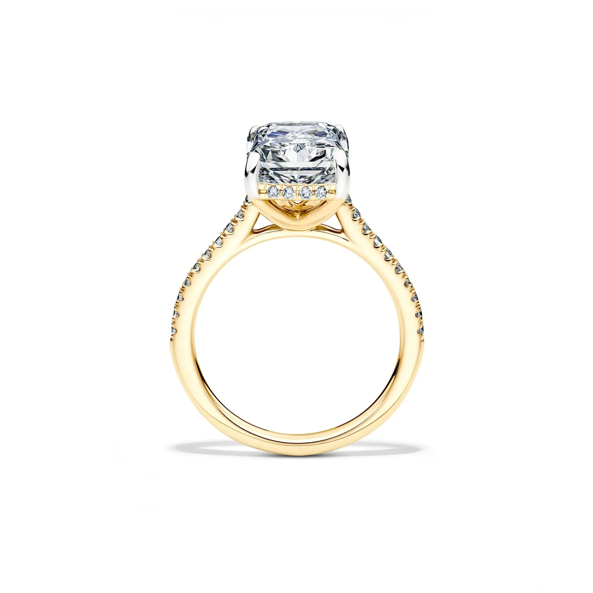 5 1/3 CT. Tw. Lab Grown Radiant-Cut Engagement Ring 14K Yellow Gold Size 8.5 2mm - Image 2