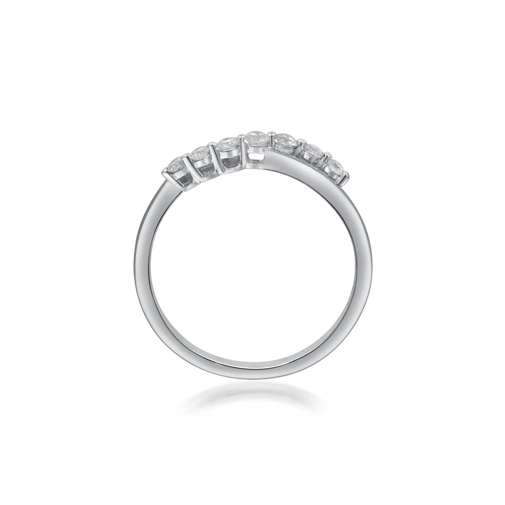 1/5 CT. Tw. Diamond Ring 10K White Gold Round Brilliant Cut Size 9 2mm - Image 2