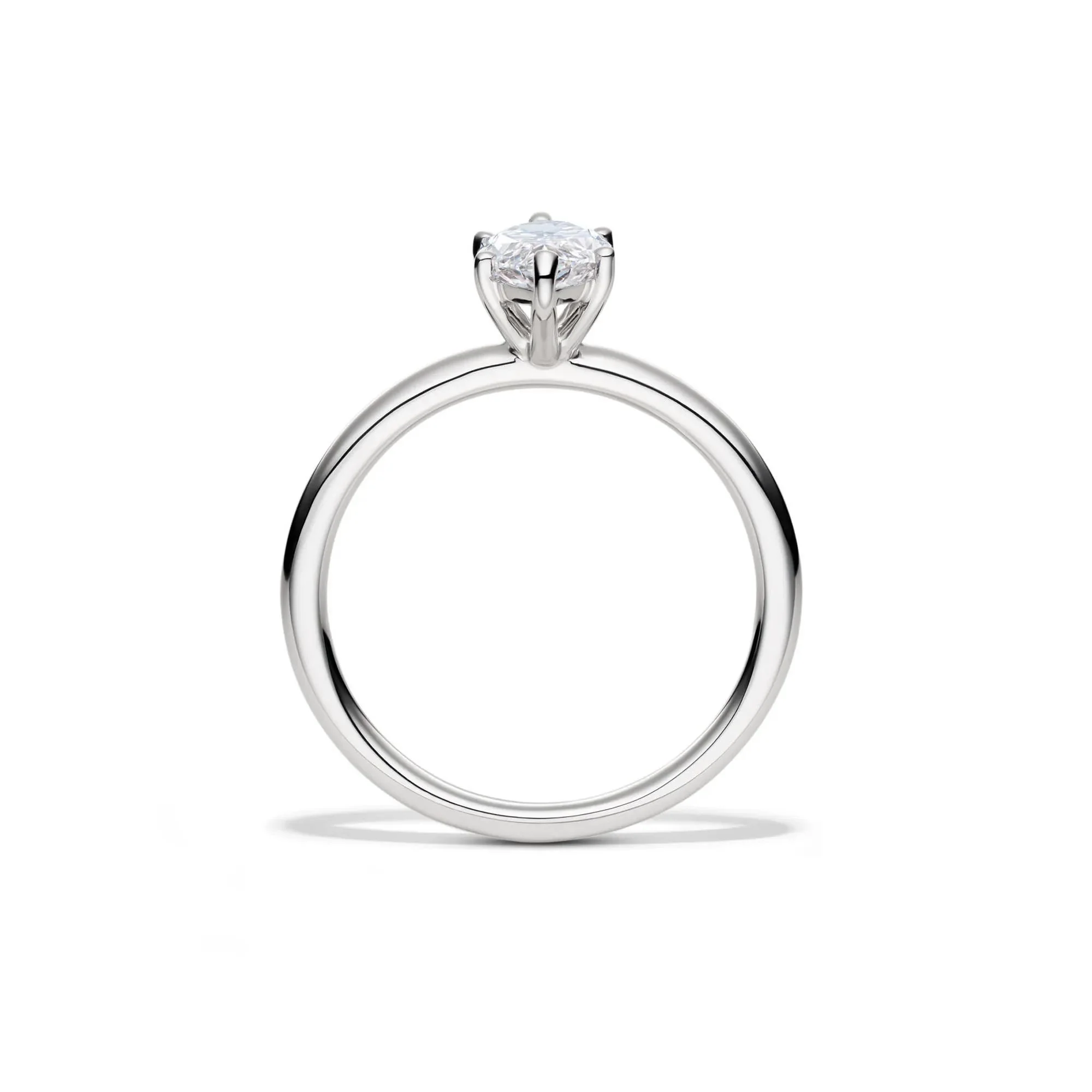 Lab Grown Diamond Marquise Engagement Ring Solitaire Platinum (1 CT.) White Size 9.5 2mm - Image 2