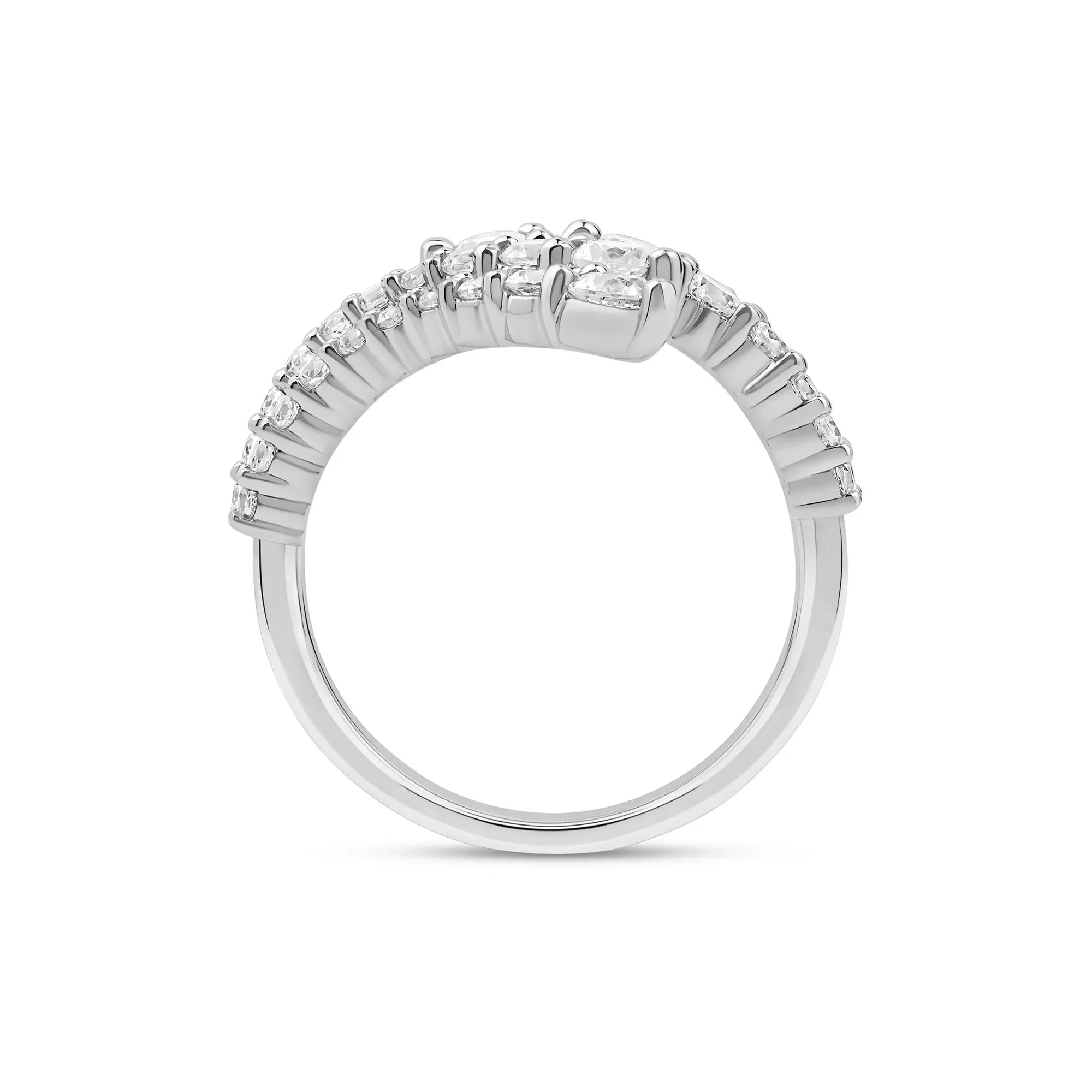 1/4 CT. Tw. Lab Grown Diamond Ring 10K White Gold Round Brilliant Cut Size 6.5 2mm - Image 2