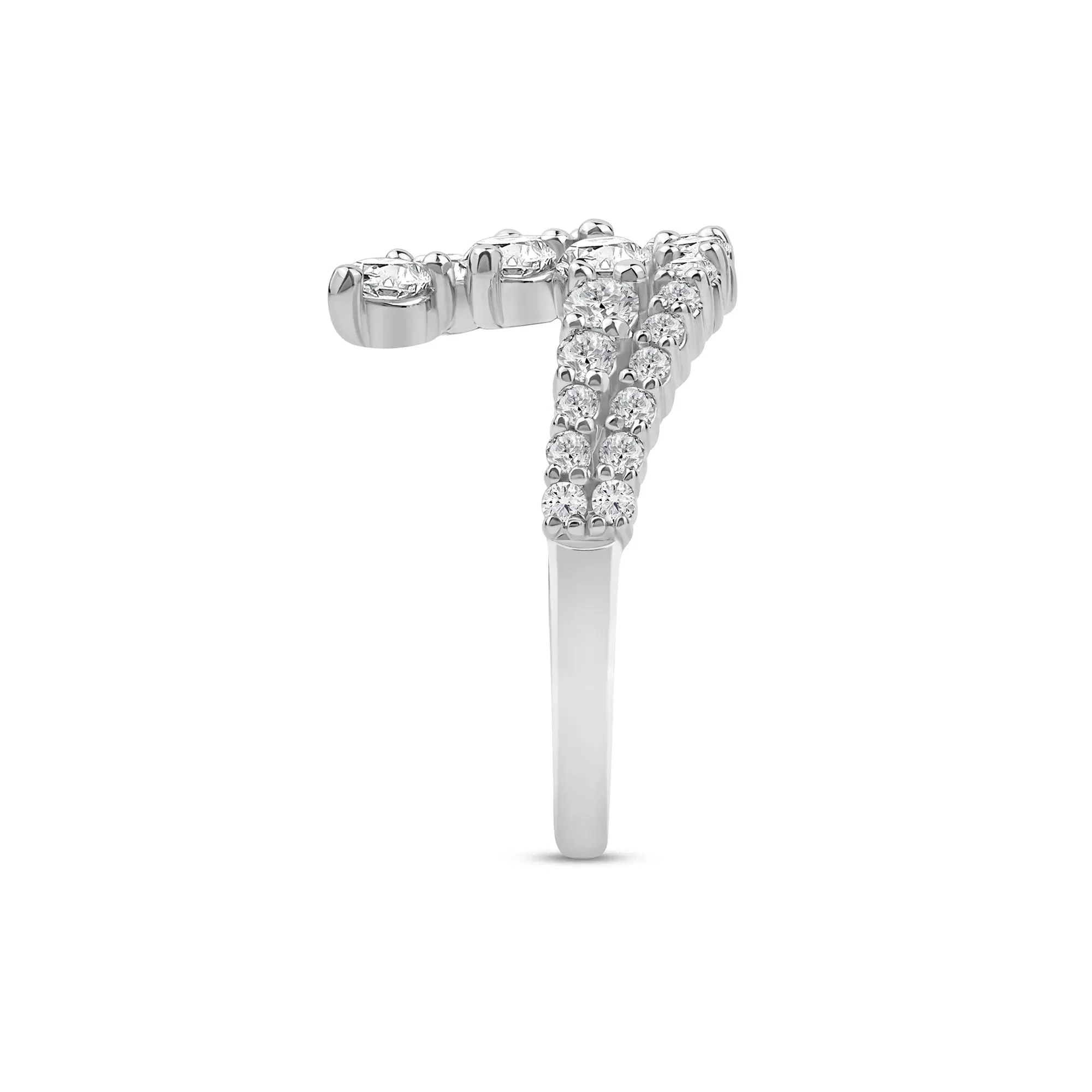 1/4 CT. Tw. Lab Grown Diamond Ring 10K White Gold Round Brilliant Cut Size 6.5 2mm - Image 3