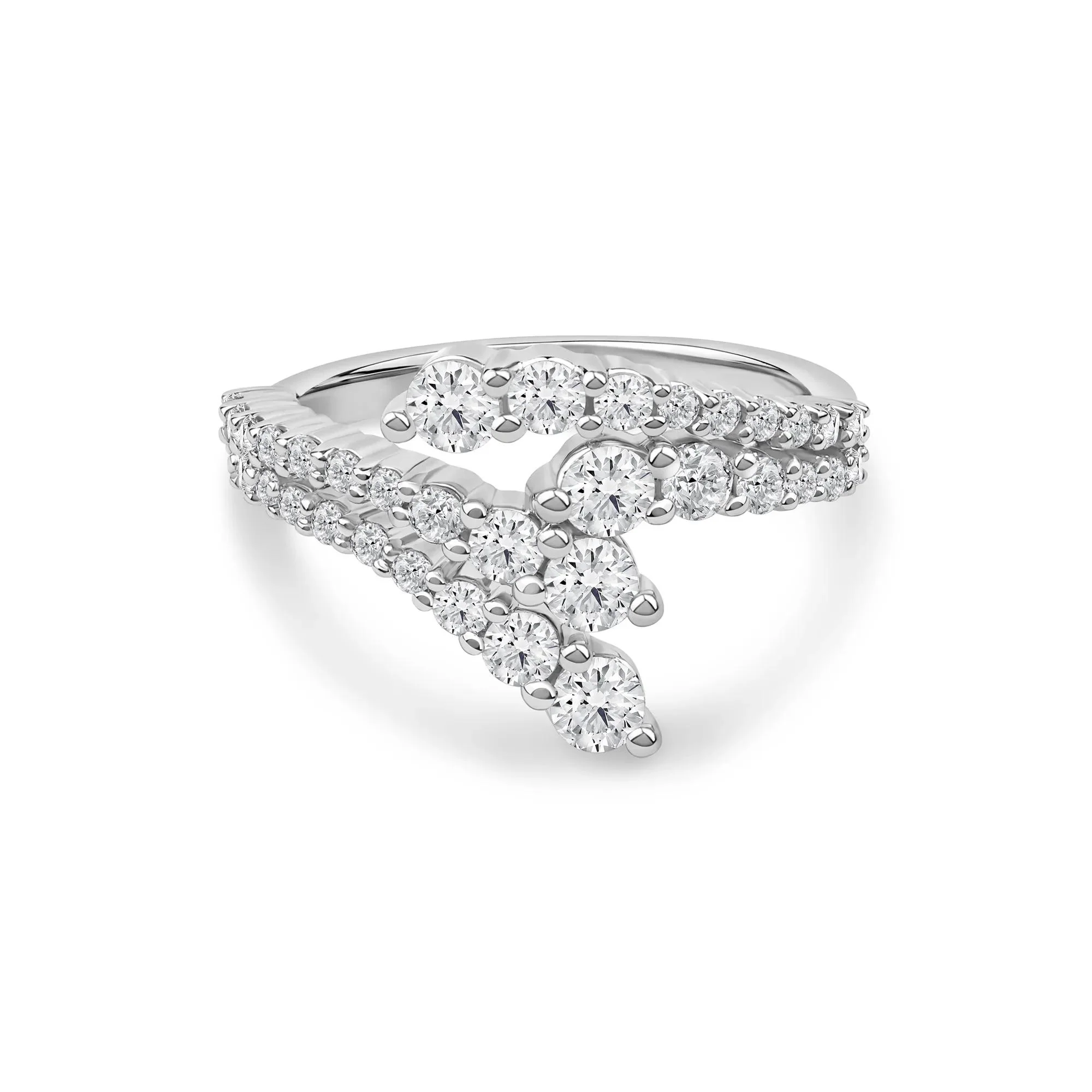 1/4 CT. Tw. Lab Grown Diamond Ring 10K White Gold Round Brilliant Cut Size 9 2mm