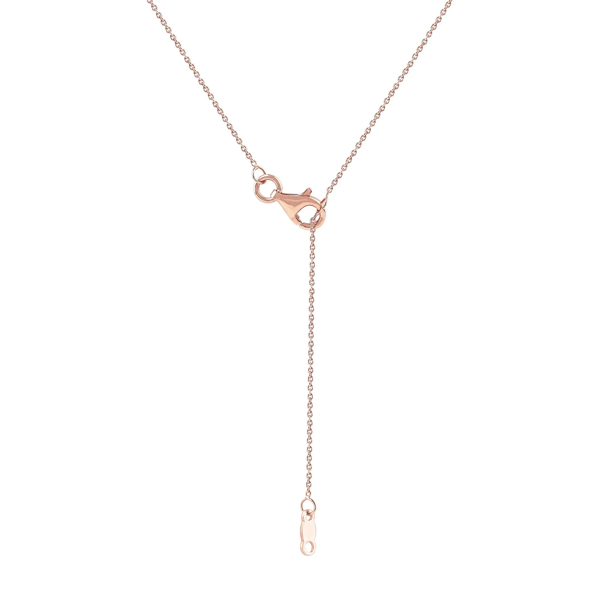 1 CT. Tw. Lab Grown Diamond Round Solitaire Bezel Pendant Necklace 10K Rose Gold Size 18" - Image 4
