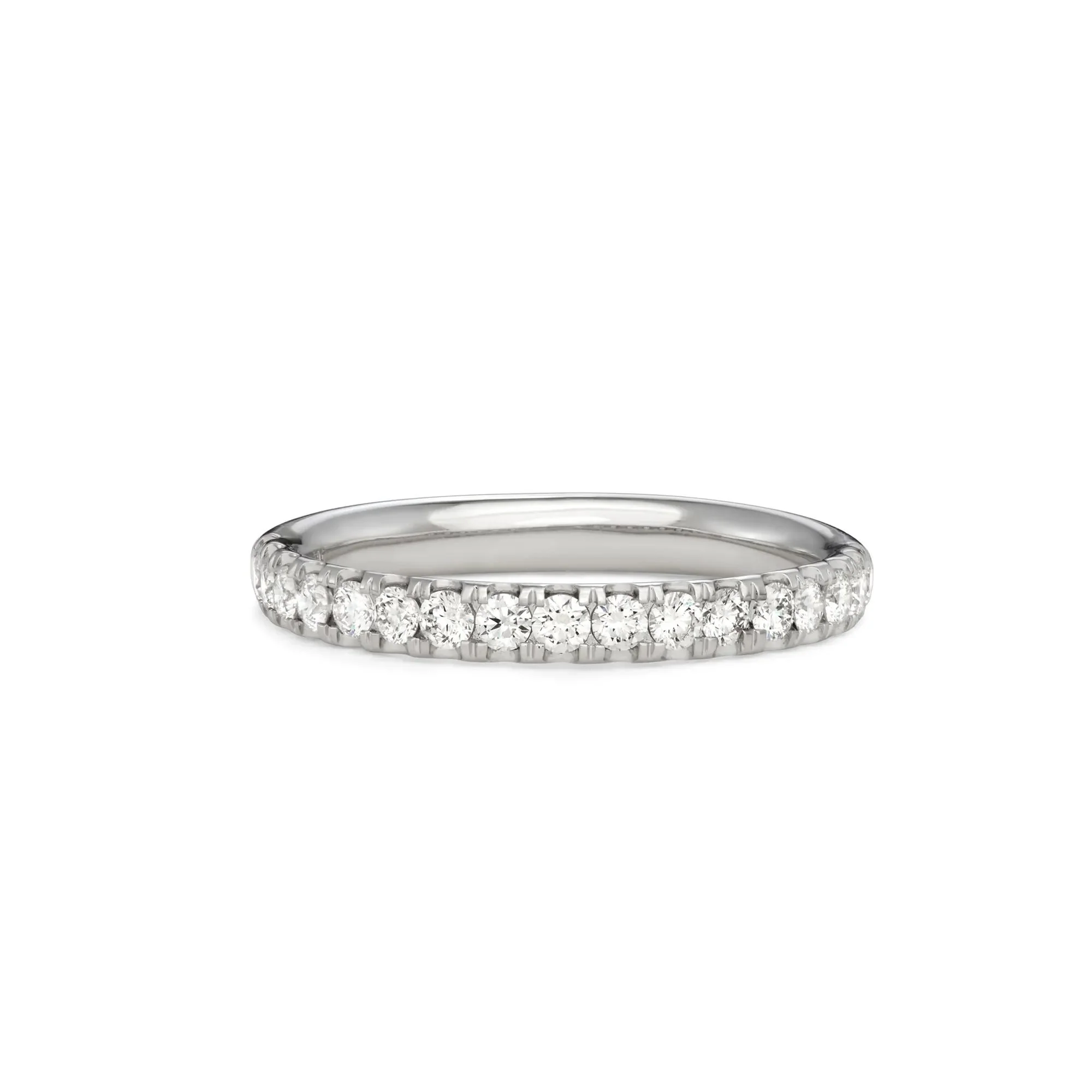 1/2 CT. Tw. Lab Grown Diamond Anniversary Band Ring Platinum Round Brilliant Cut White Size 6 2mm