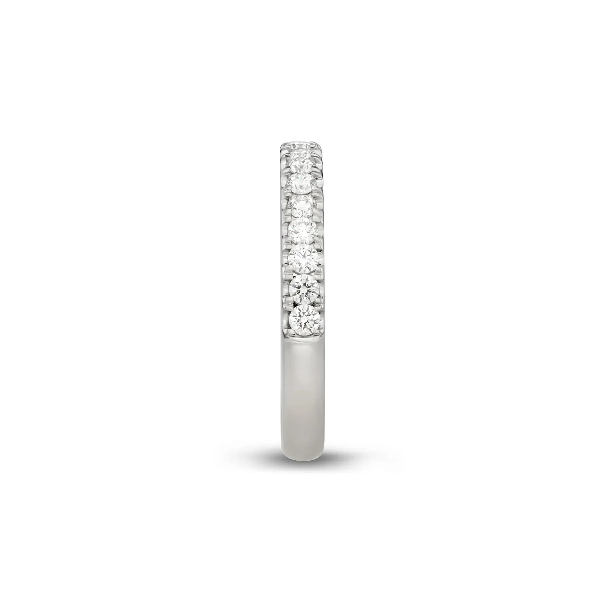 1/2 CT. Tw. Lab Grown Diamond Anniversary Band Ring Platinum Round Brilliant Cut White Size 6.5 2mm - Image 3