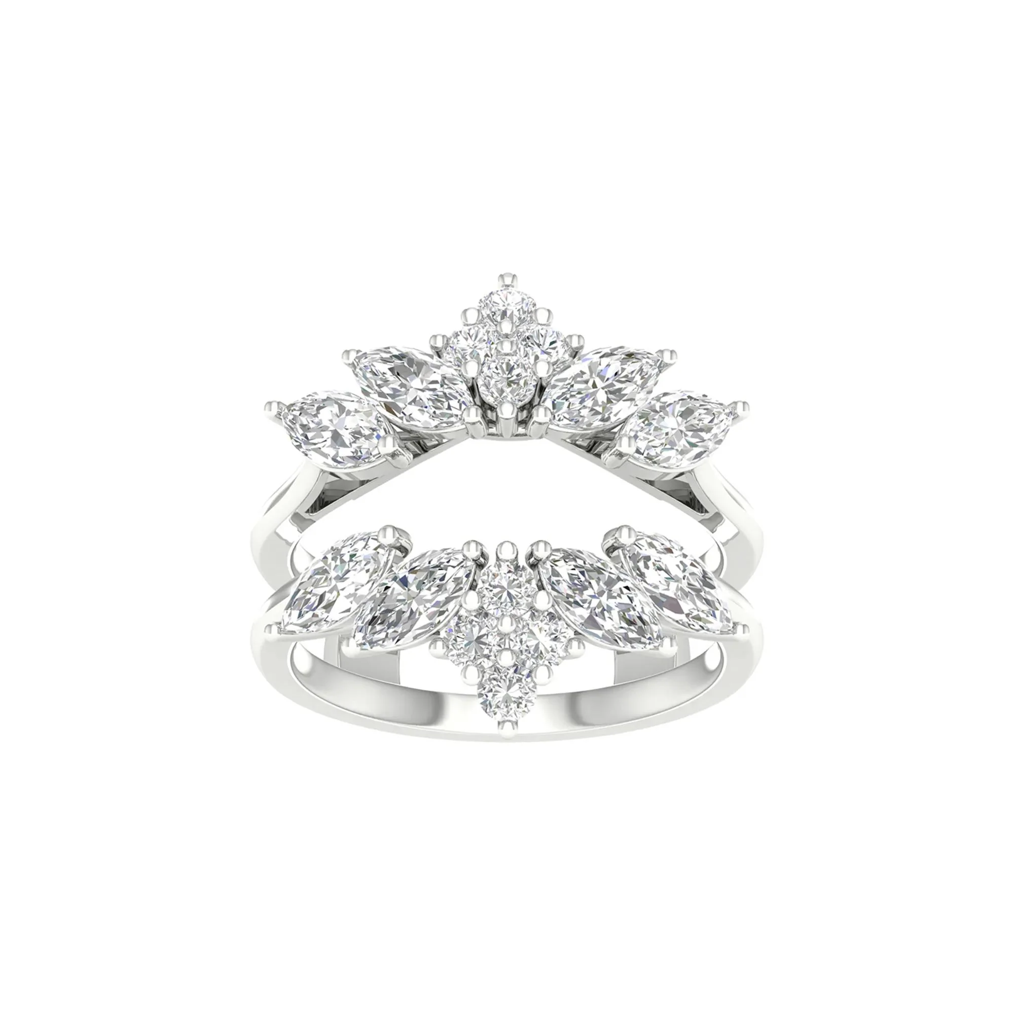 2 CT. Tw. Lab Grown Diamond Insert 14K White Gold Ring Round Brilliant Cut Size 6.5 - Image 4