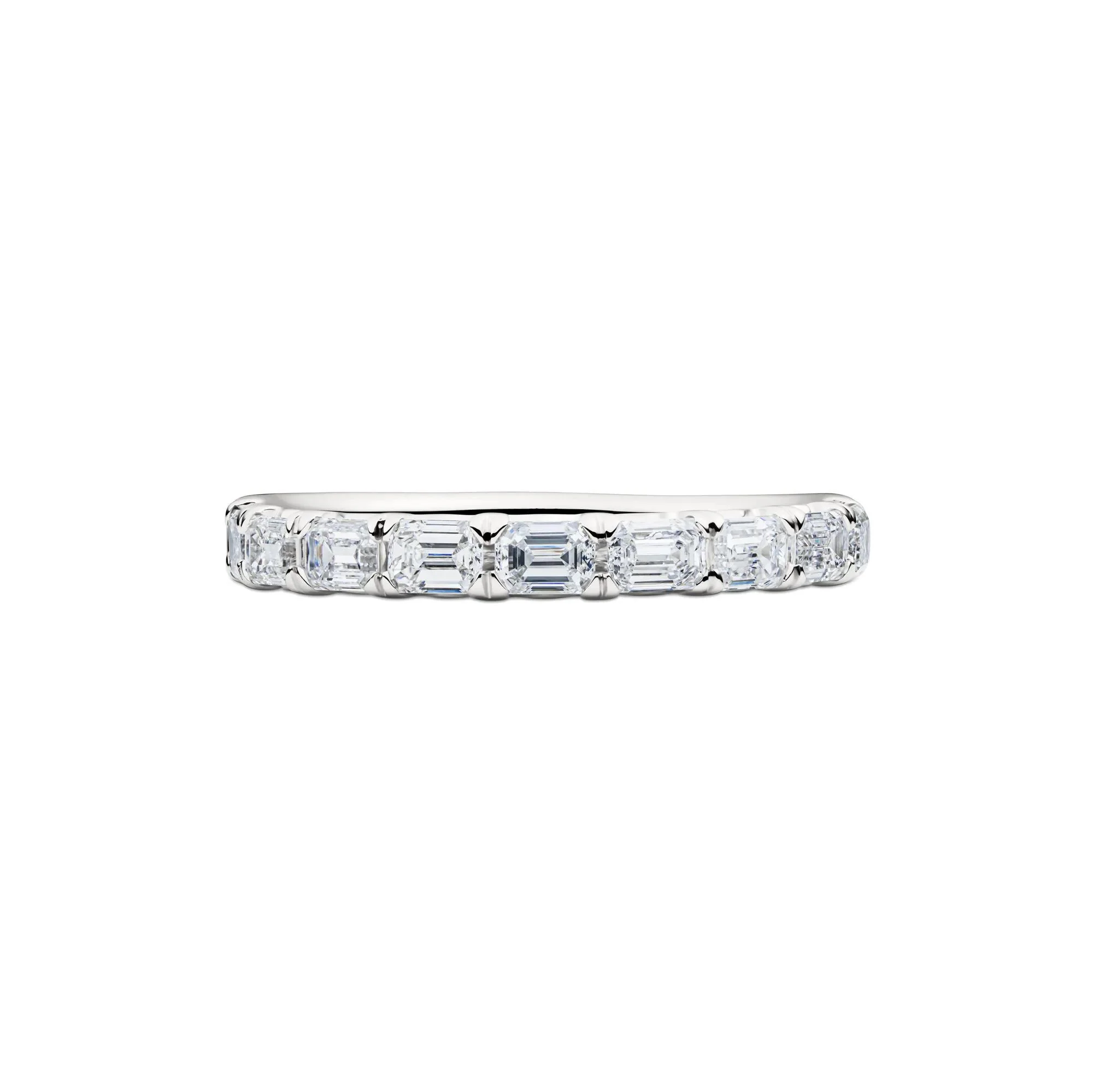 1 CT. Tw. Lab Grown Diamond East-West Band Ring Platinum White Size 5 3.5mm