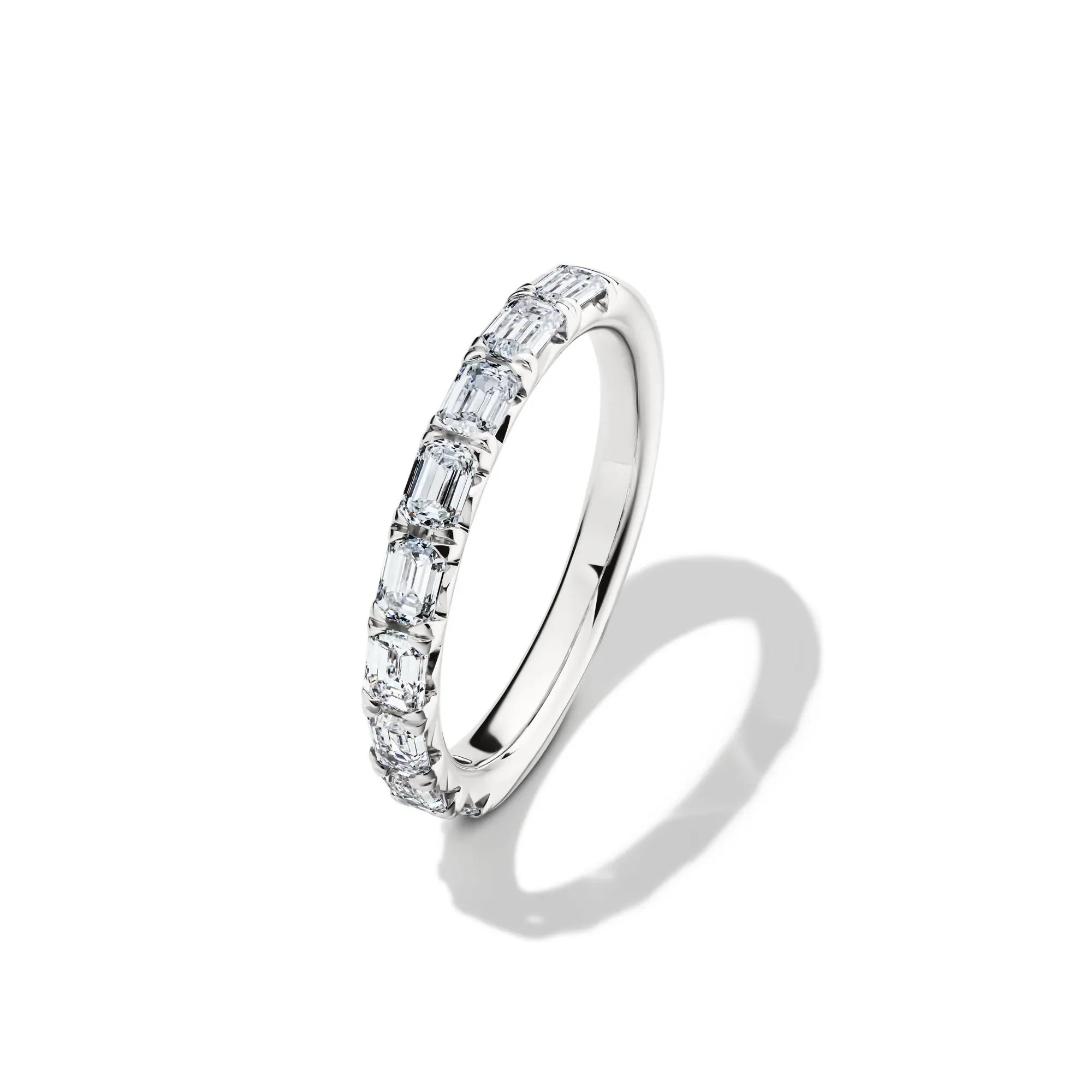 1 CT. Tw. Lab Grown Diamond East-West Band Ring Platinum White Size 5 3.5mm - Image 4