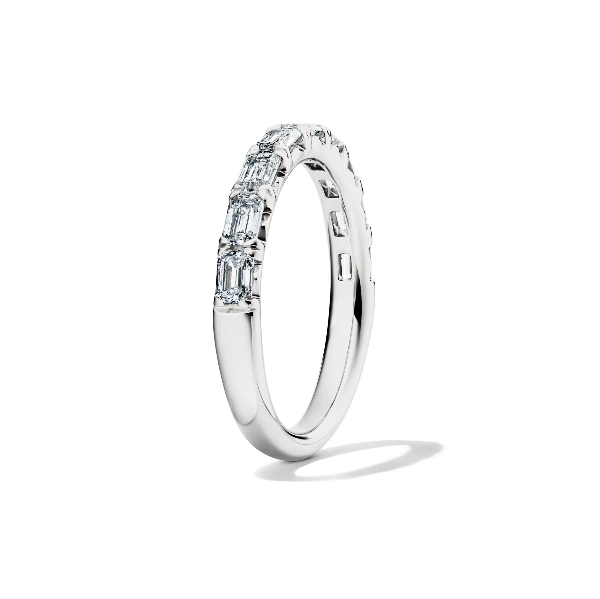 1 CT. Tw. Lab Grown Diamond East-West Band Ring Platinum White Size 9 3.5mm - Image 3