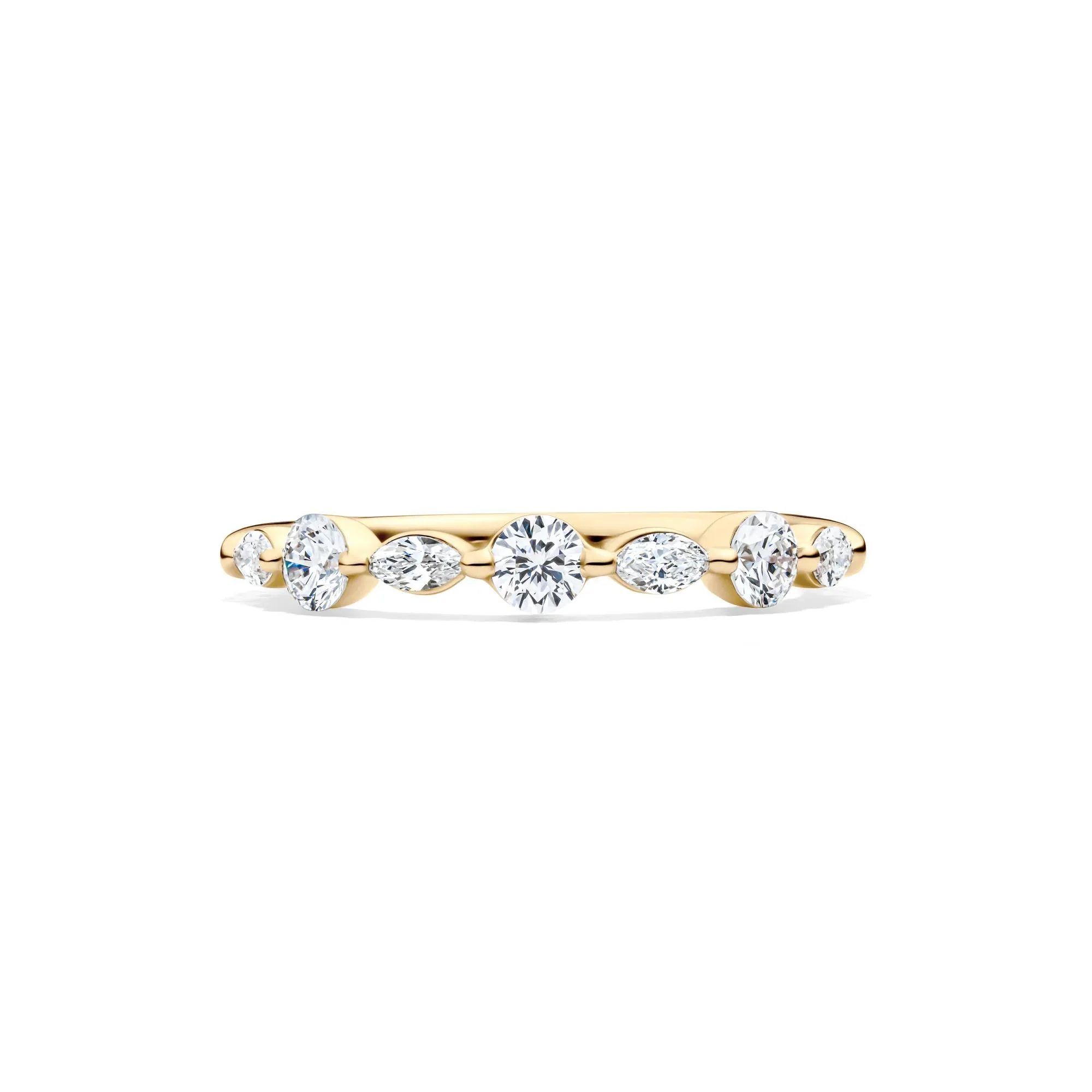 5/8 CT. Tw. Lab Grown Diamond Wedding Band Ring 14K Yellow Gold Size 6 2mm