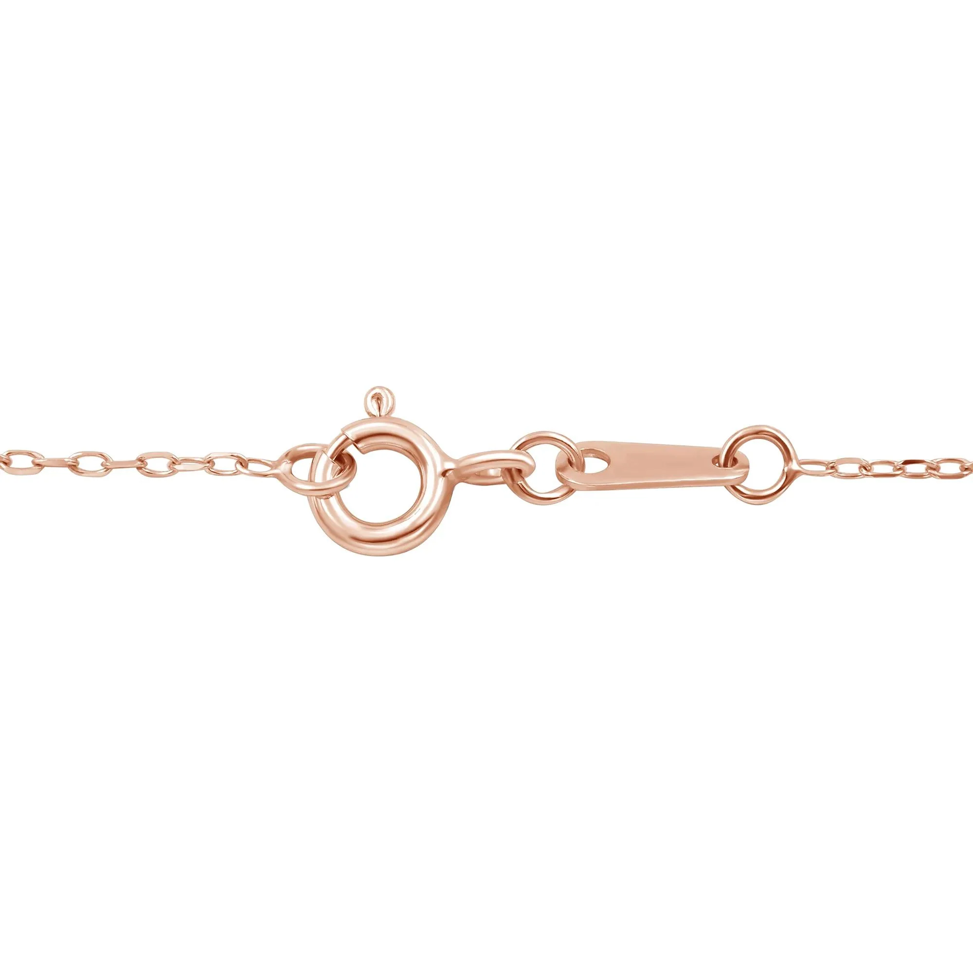 3/8 CT. Tw. Round Lab Grown Diamond Solitaire Pendant Necklace 10K Rose Gold Size 18" - Image 3