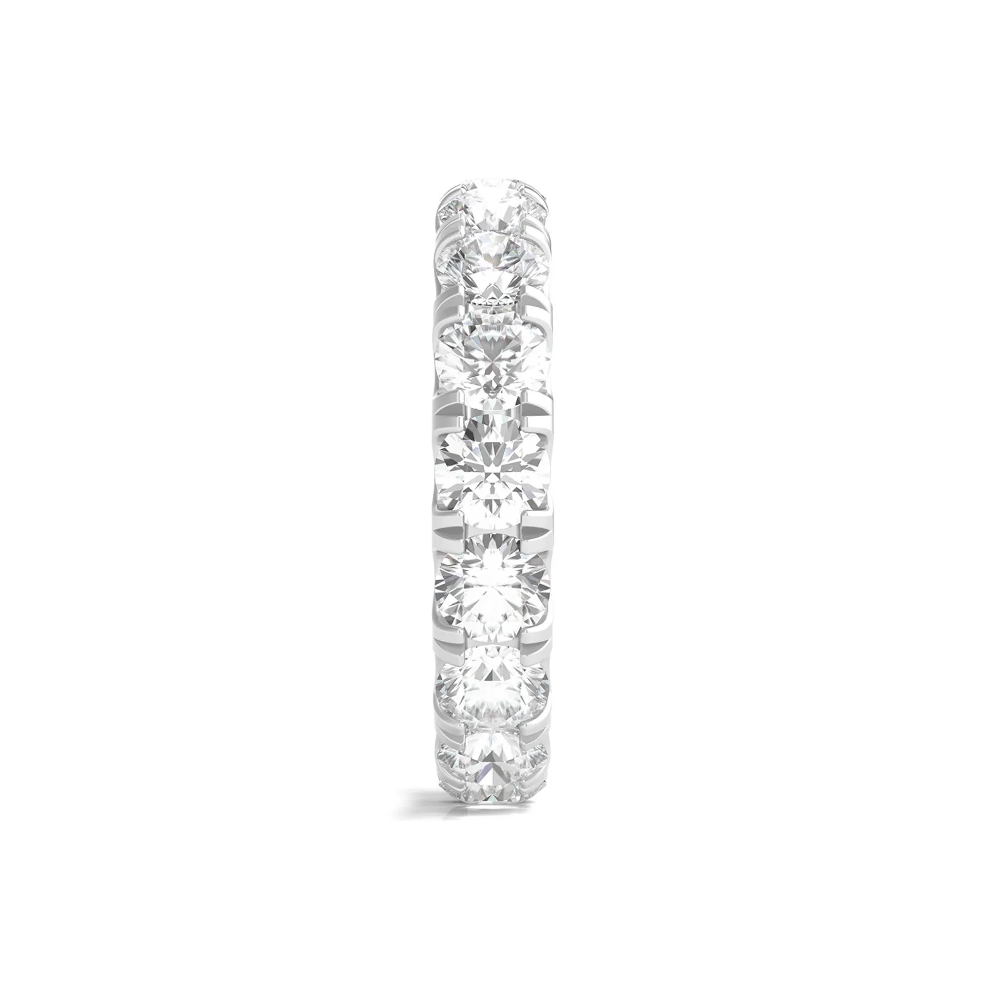 4 CT. Tw. Lab Grown Round Diamond Eternity Band Ring 14K White Gold Round Brilliant Cut Size 4.5 2mm - Image 3