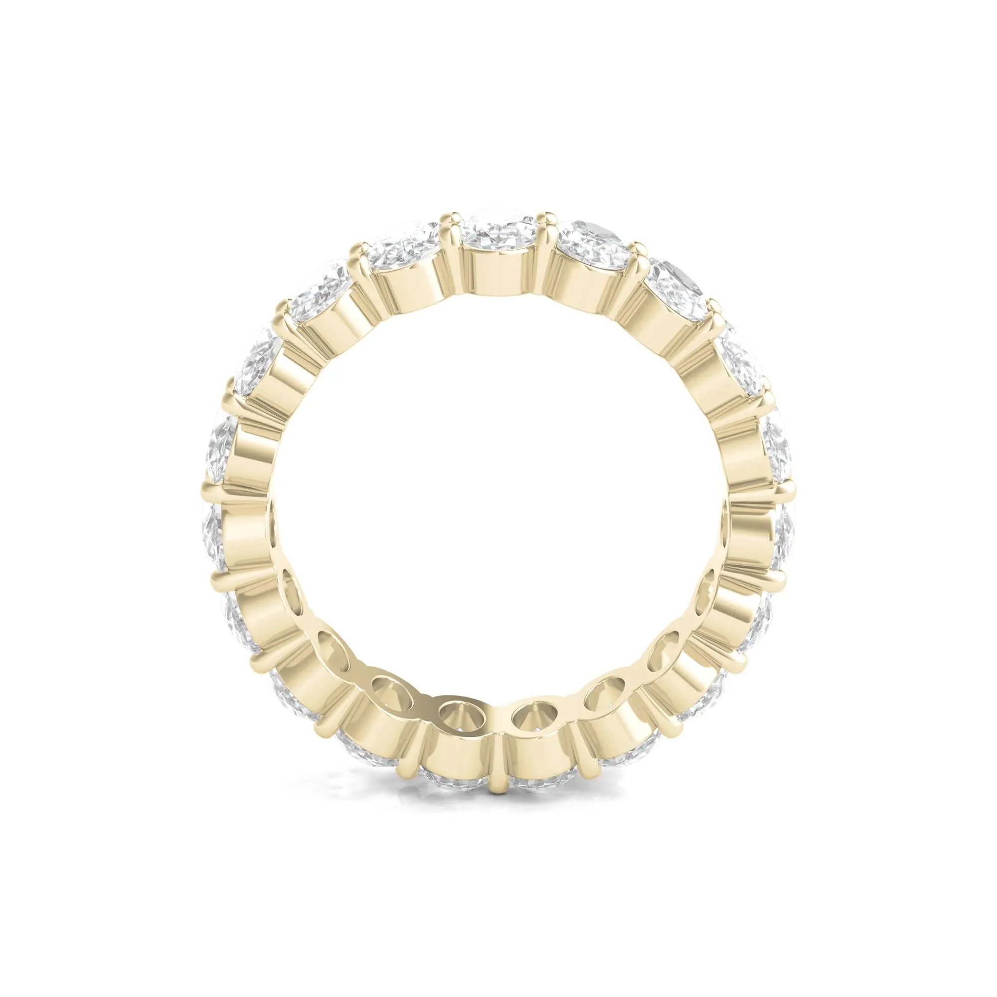 5 CT. Tw. Lab Grown Oval Diamond Eternity Band Ring 14K Yellow Gold Size 6.5 4mm - Image 2
