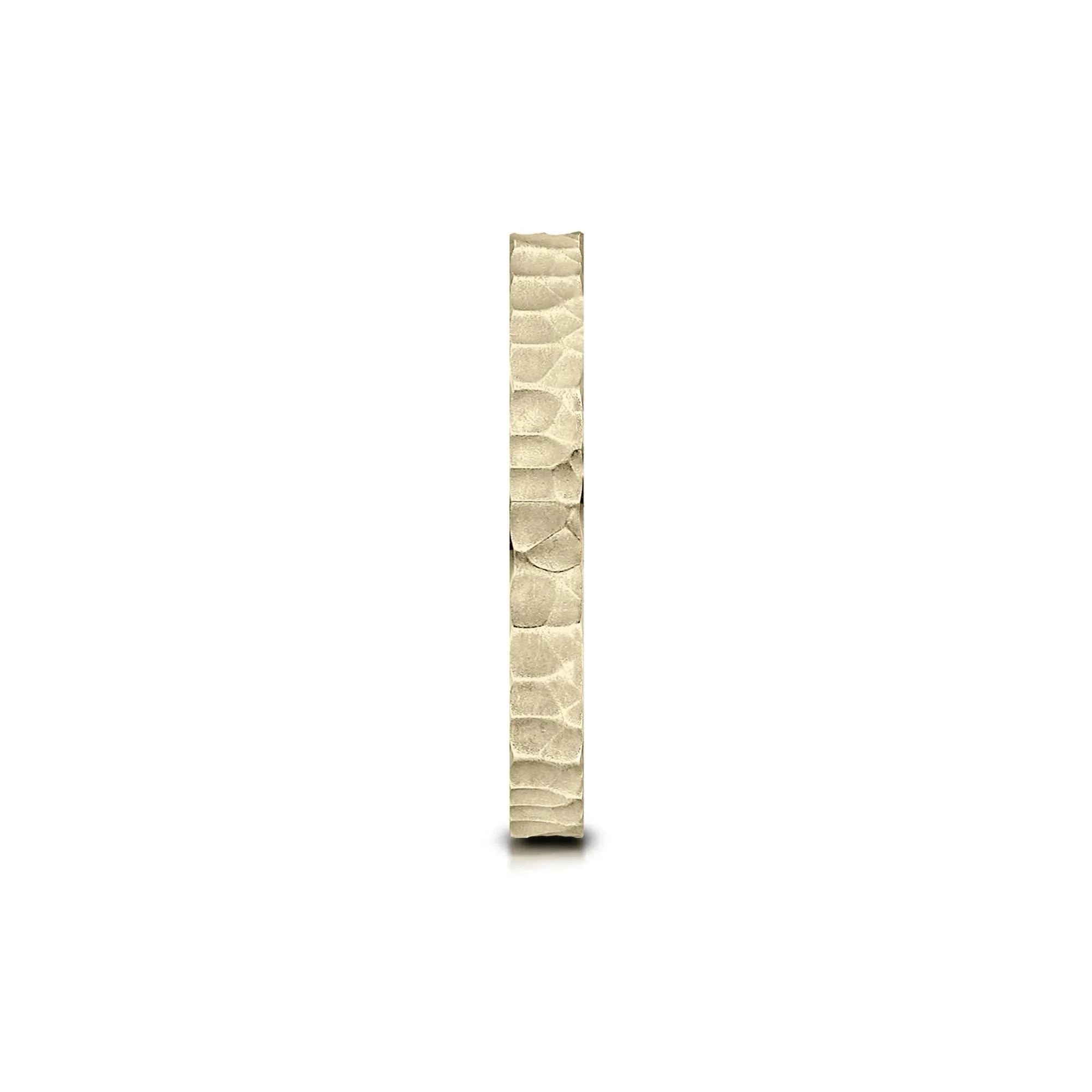 Hammered Band Ring 14K Yellow Gold Size 5.5 2mm - Image 3