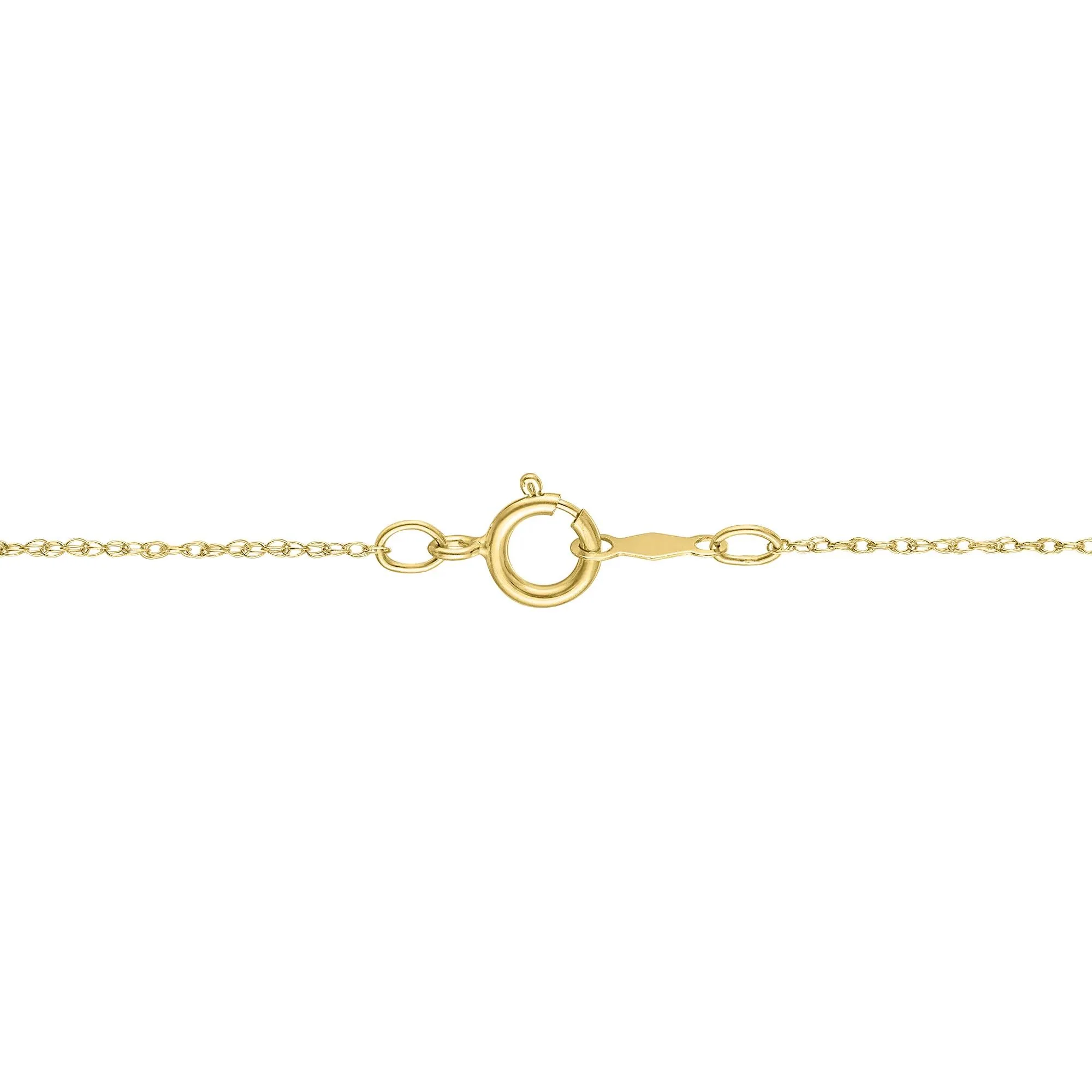 Oval Lab-Created Blue Sapphire and Diamond Accent Halo Pendant Necklace 10K Yellow Gold White Size 18" - Image 3
