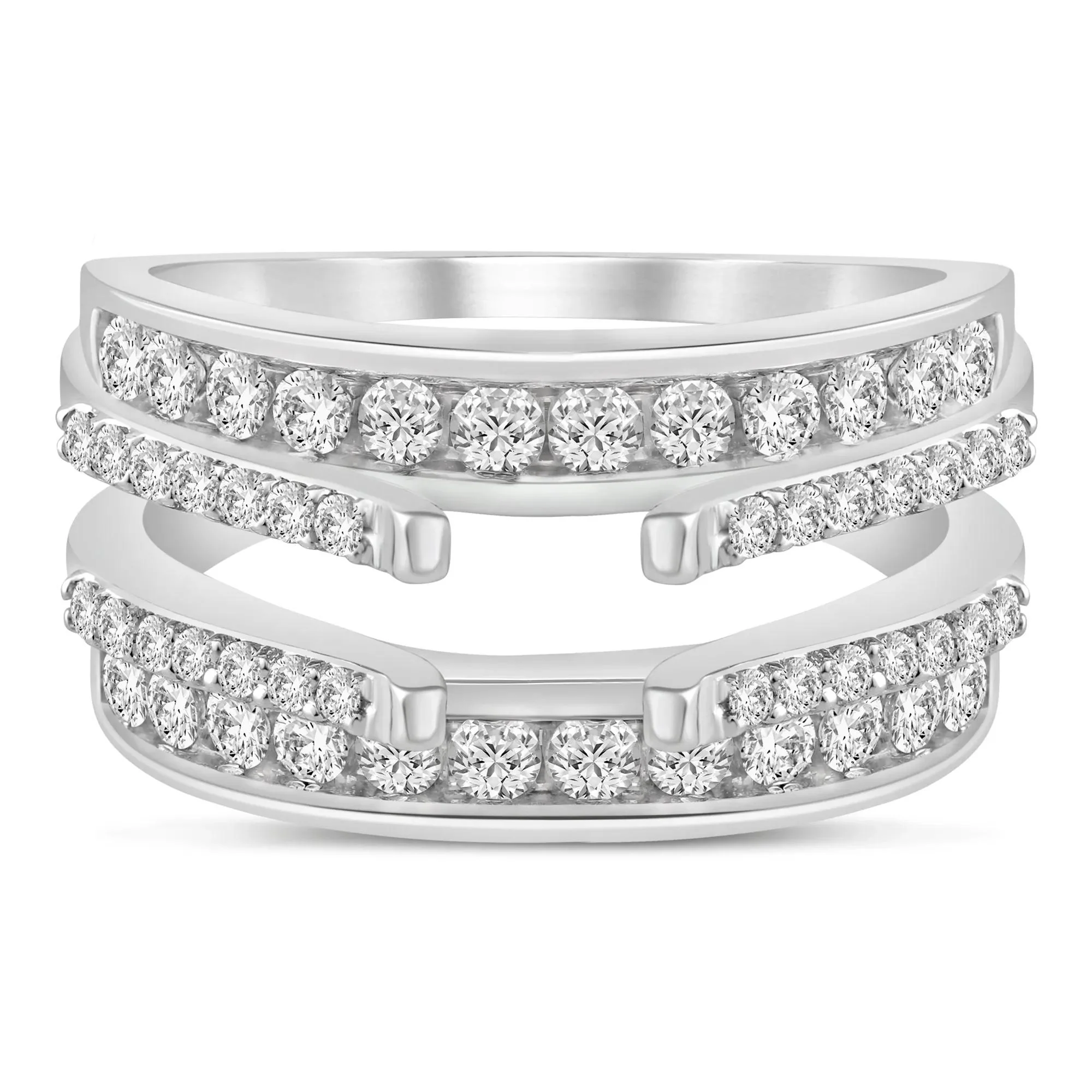 1 CT. Tw. Lab Grown Diamond Ring Enhancer 14K White Gold Size 9 5mm