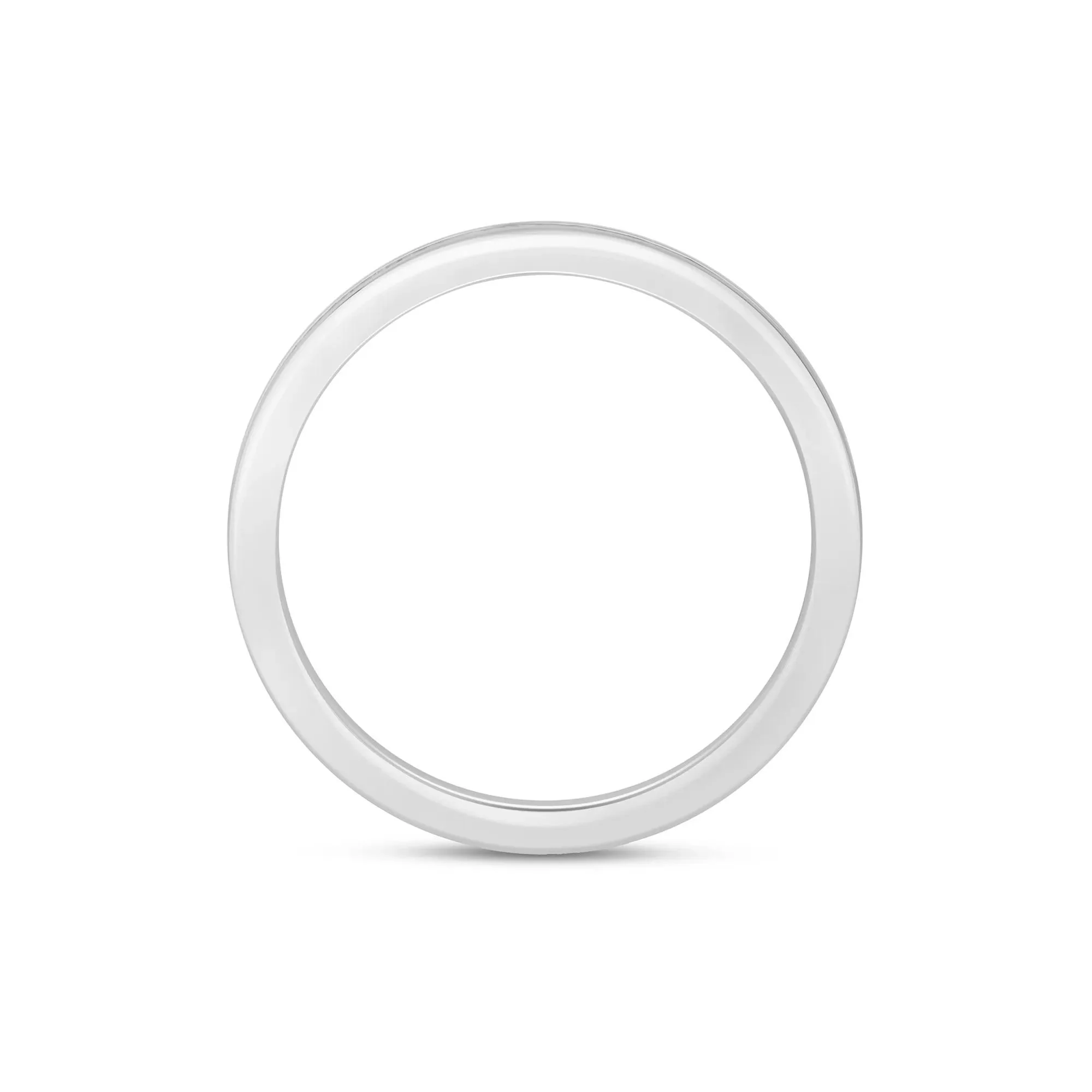 1/3 CT. Tw. Lab Grown Diamond Channel-Set Wedding Band Ring 14K White Gold Round Brilliant Cut Size 8 3mm - Image 2