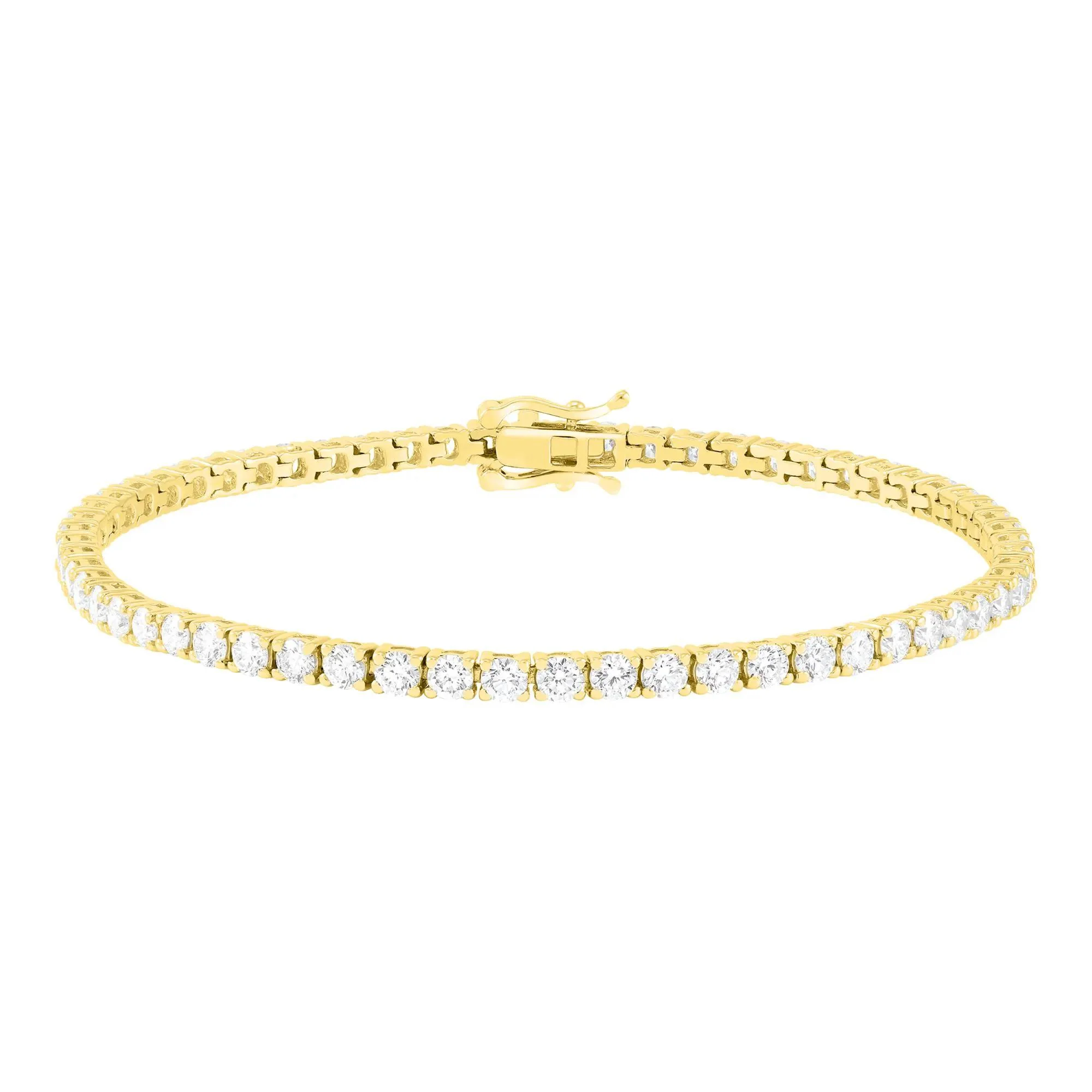 4 CT. Tw. Lab Grown Diamond Tennis Bracelet 14K Yellow Gold Size 2.90mm