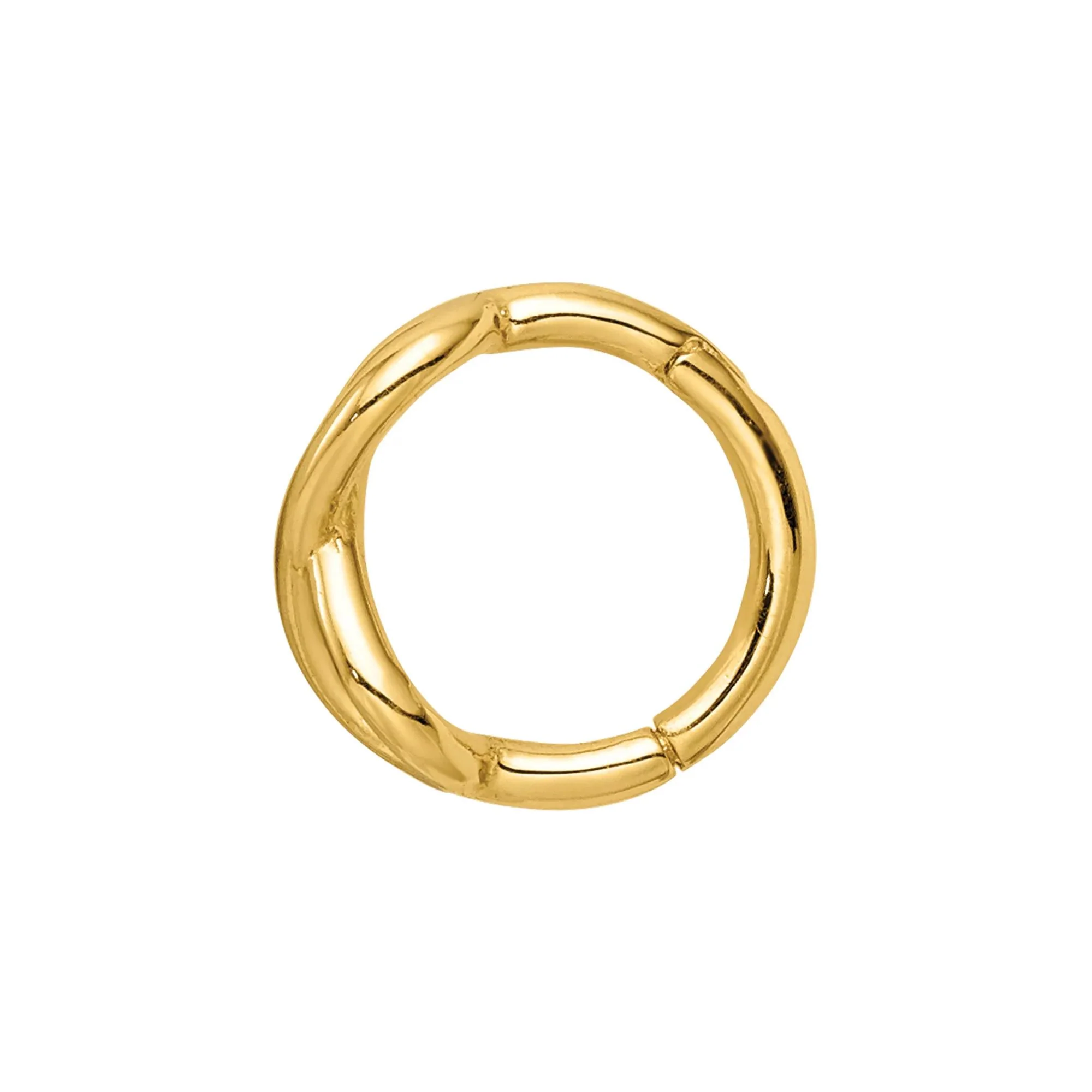 Infinity Symbol Cartilage Hoop 14K Yellow Gold 16 Gauge Earring Size 4.60mm - Image 2
