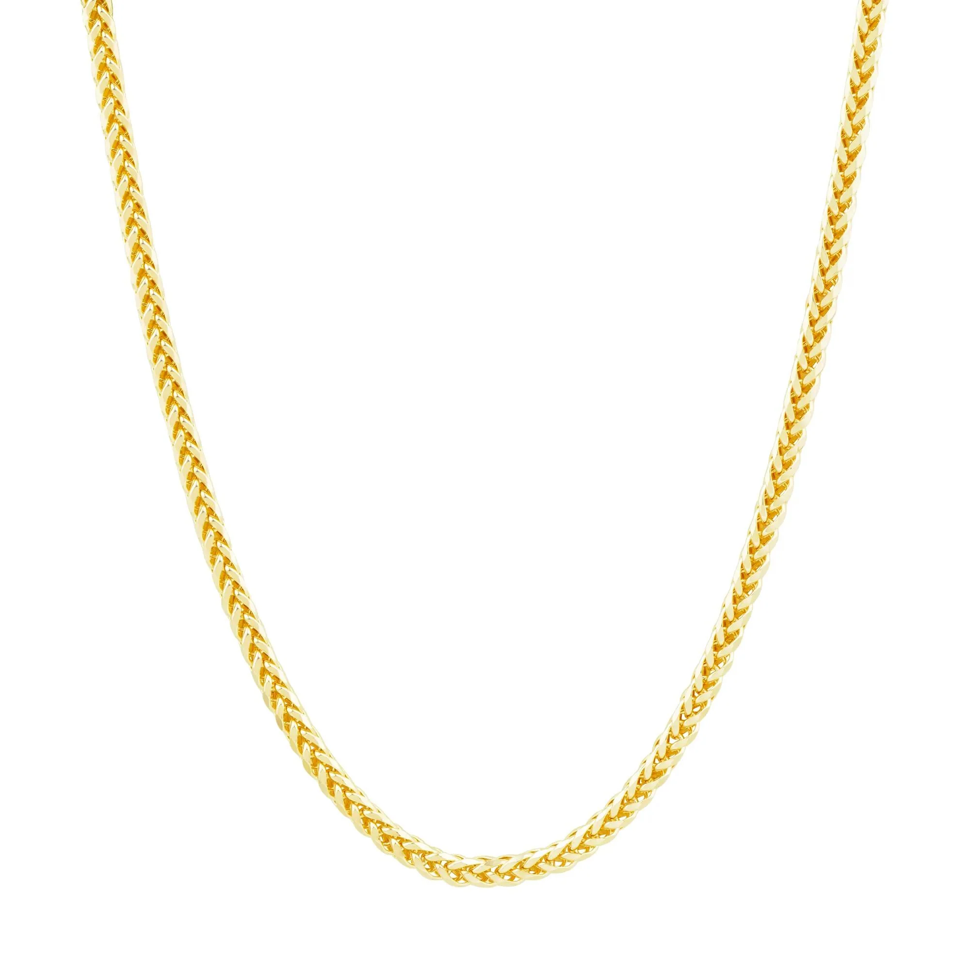 Wheat Chain 14K Yellow Gold Necklace Size 18"