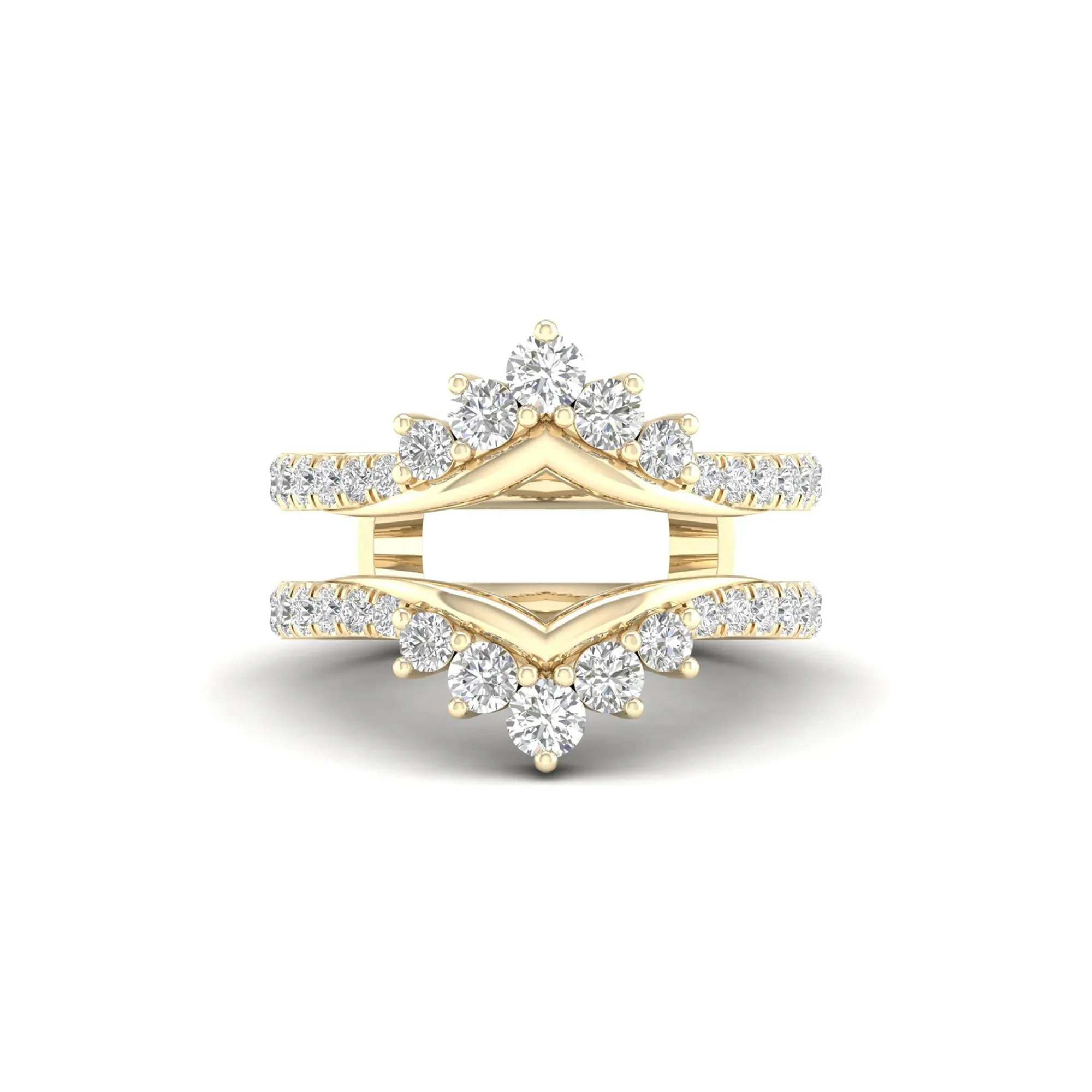 1 CT. Tw. Lab Grown Diamond Ring Enhancer 14K Yellow Gold Size 6.5