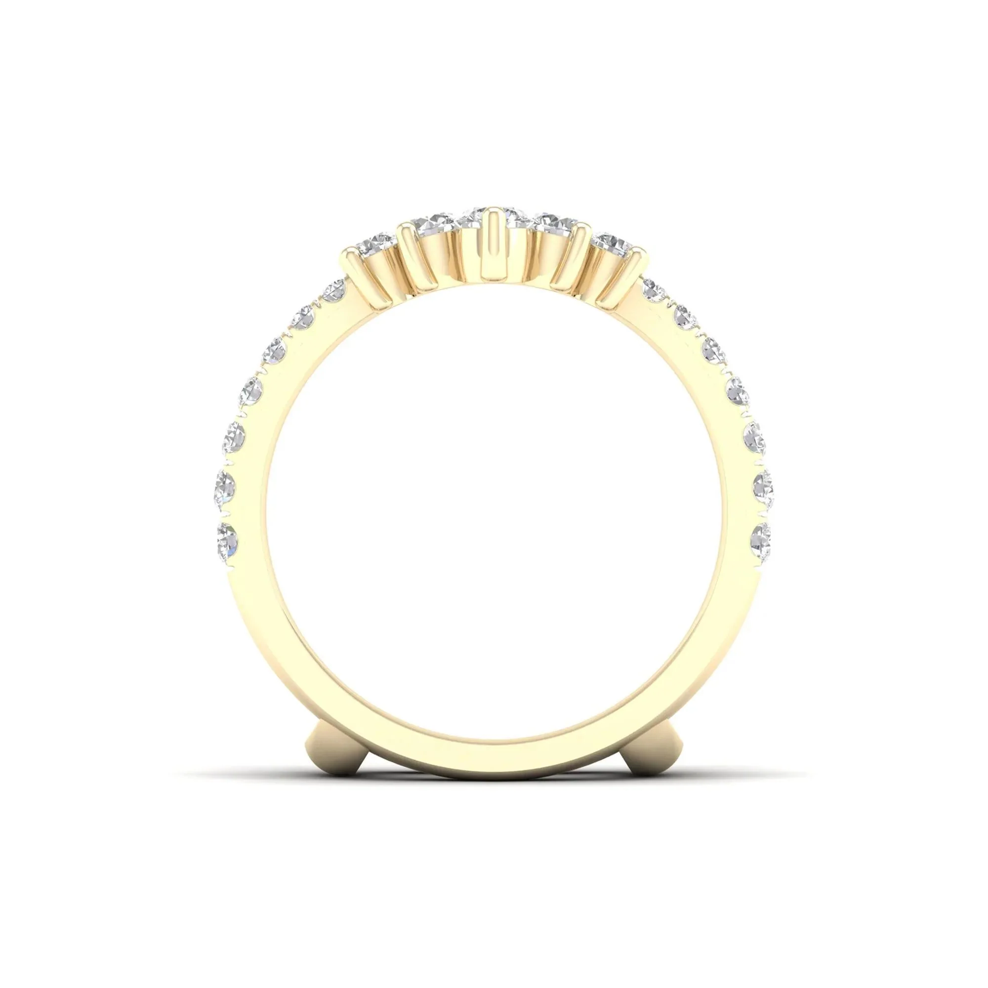 1 CT. Tw. Lab Grown Diamond Ring Enhancer 14K Yellow Gold Size 7.5 - Image 2
