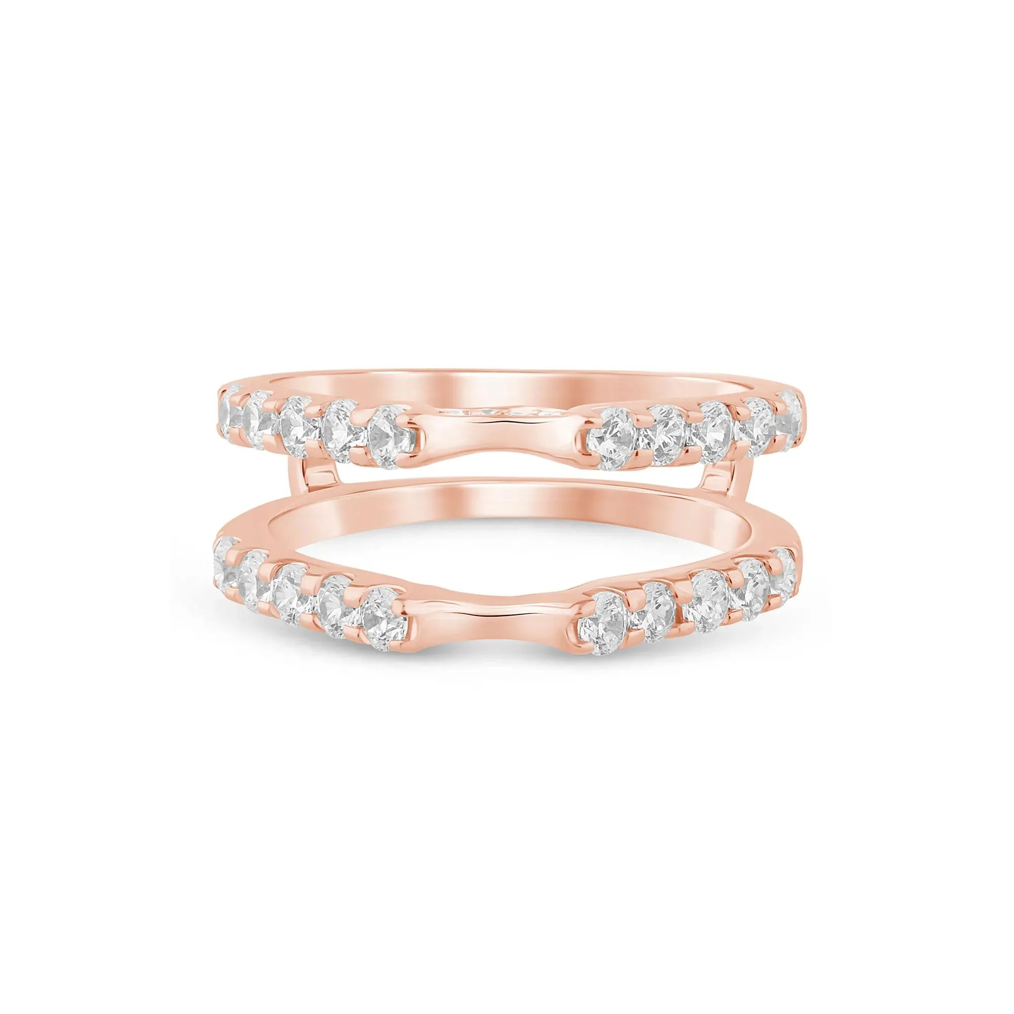 1 CT. Tw. Diamond Ring Insert 14K Rose Gold Round Brilliant Cut Size 5 5mm