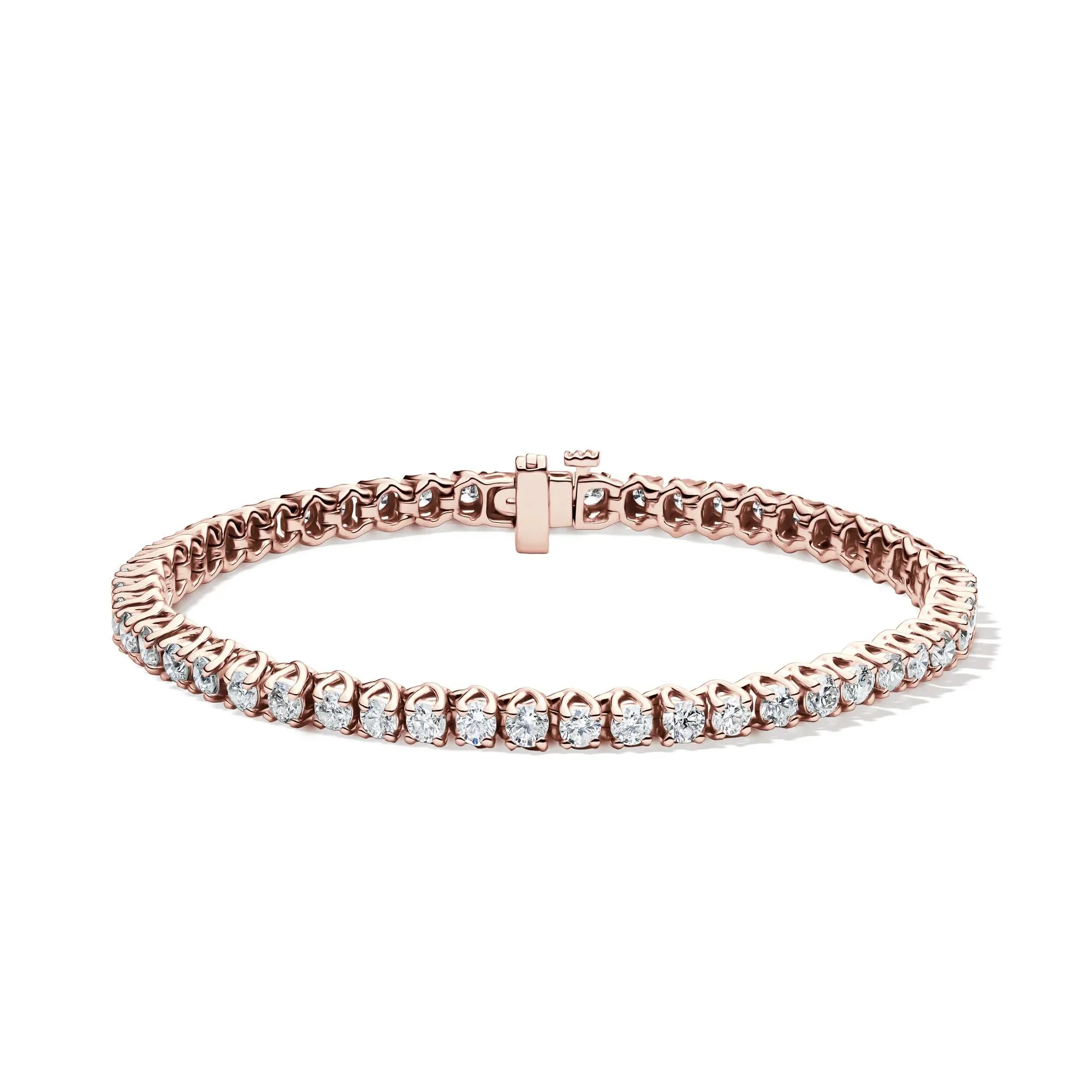 5 CT. Tw. Diamond Tennis Bracelet 10K Rose Gold Size 7.40mm