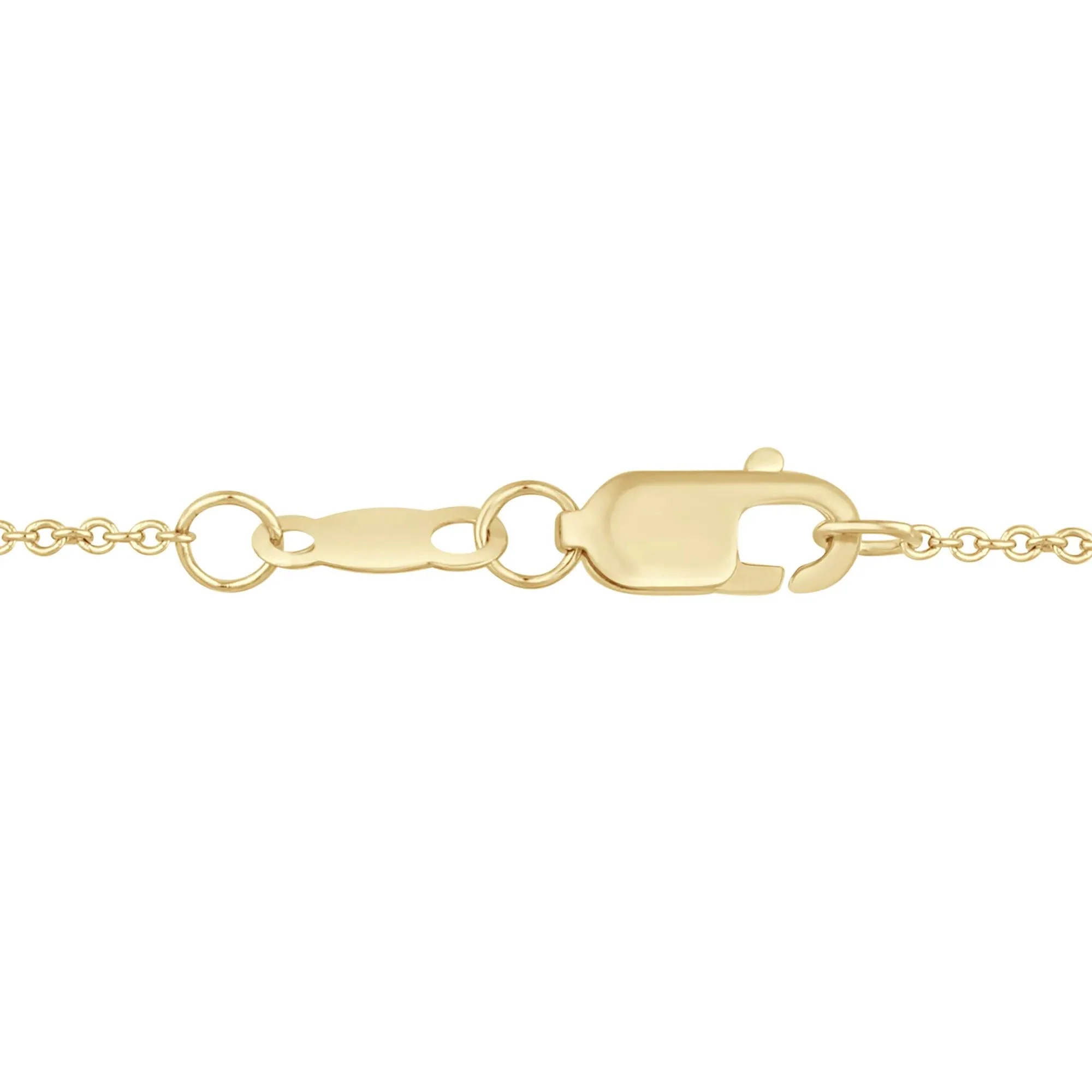Lab Grown Diamond Oval Solitaire Pendant Necklace 14K Yellow Gold (1/2 CTW.) Size 18" - Image 3