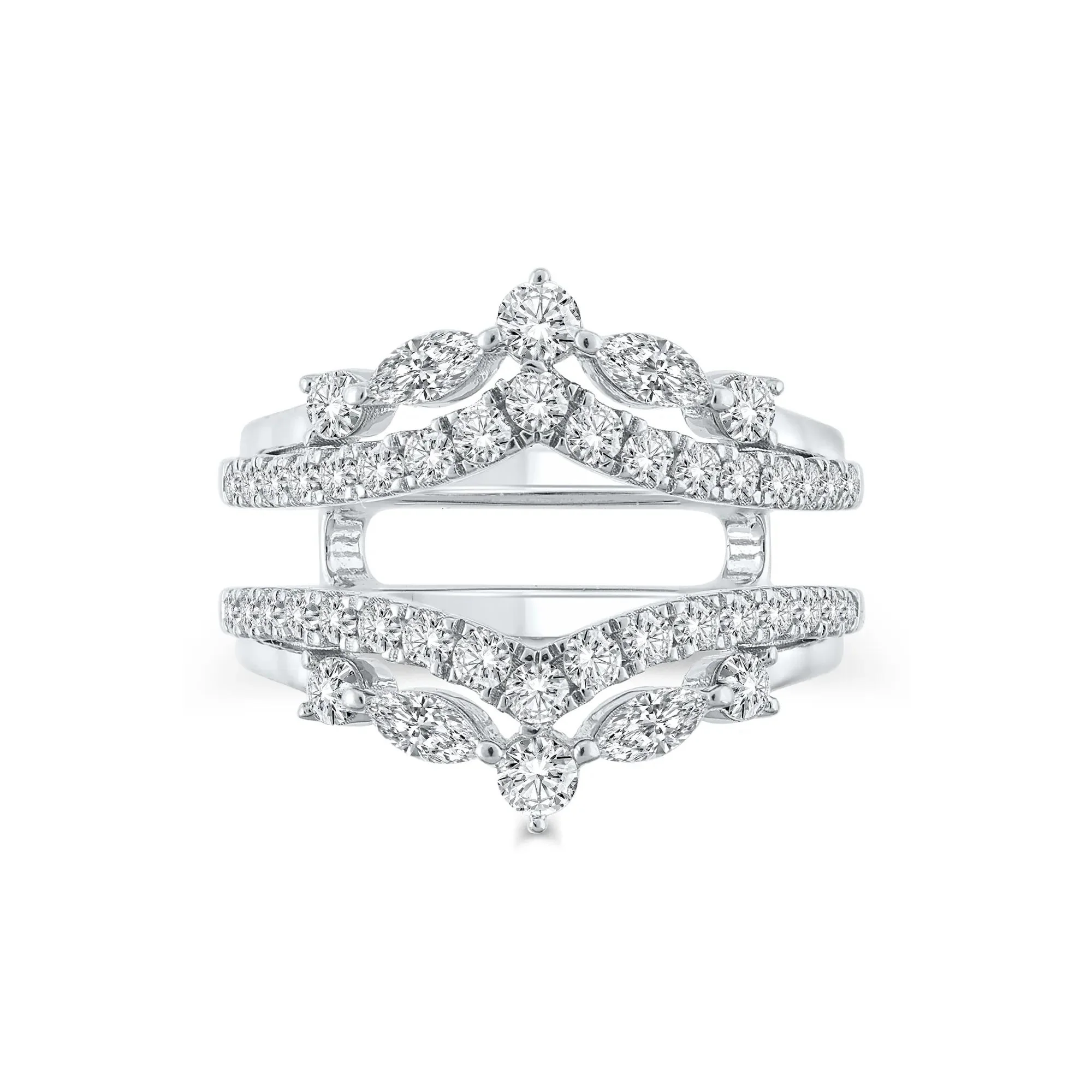 1/4 CT. Tw. Lab Grown Diamond Insert 14K White Gold (1-) Ring Round Brilliant Cut Size 6