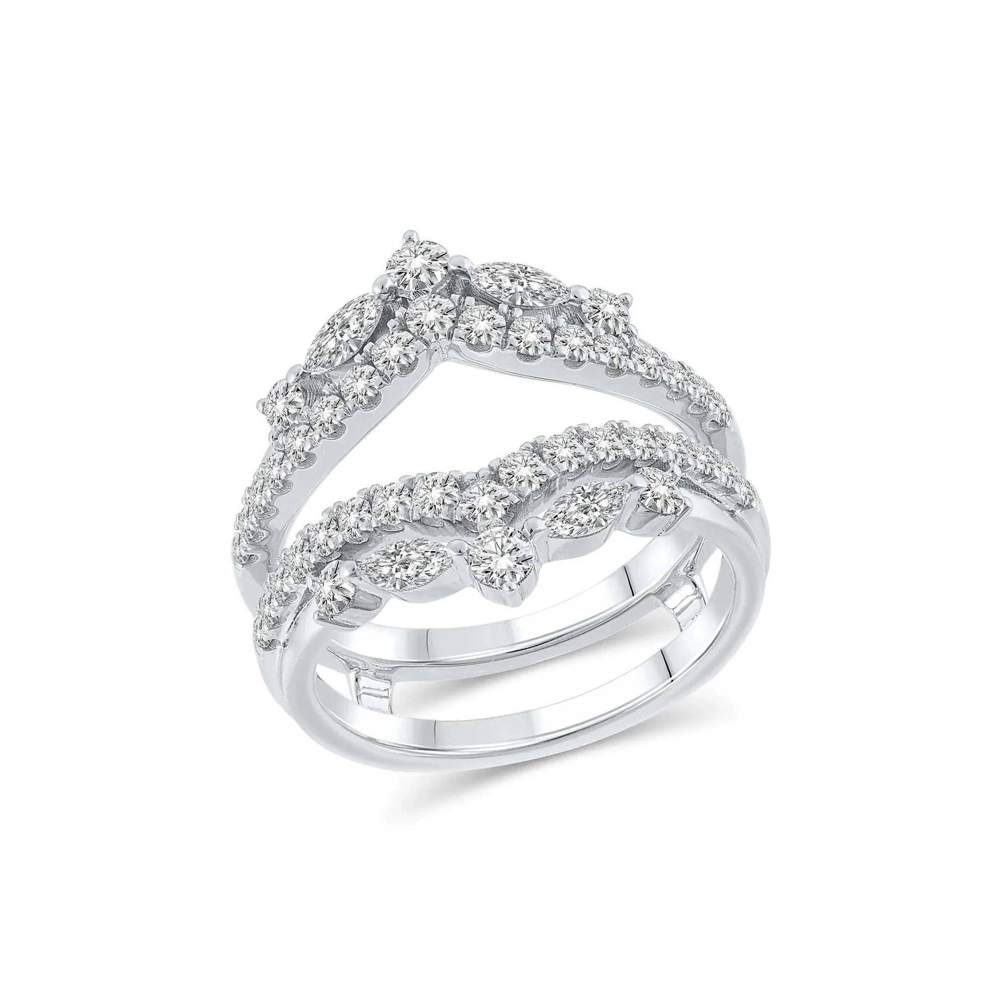 1/4 CT. Tw. Lab Grown Diamond Insert 14K White Gold (1-) Ring Round Brilliant Cut Size 8.5 - Image 4